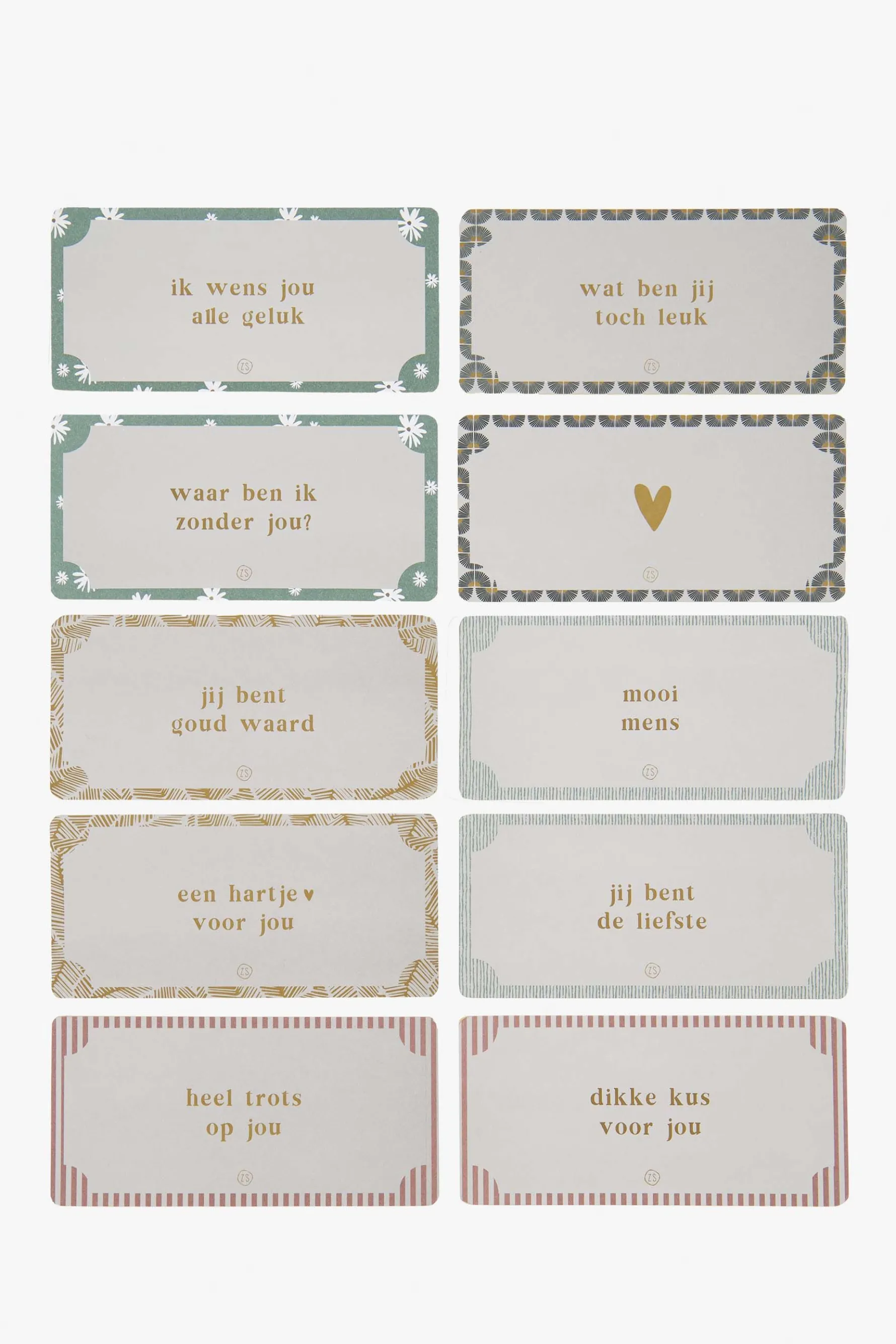 zusss 10 complimentenkaartjes in doosje multicolor