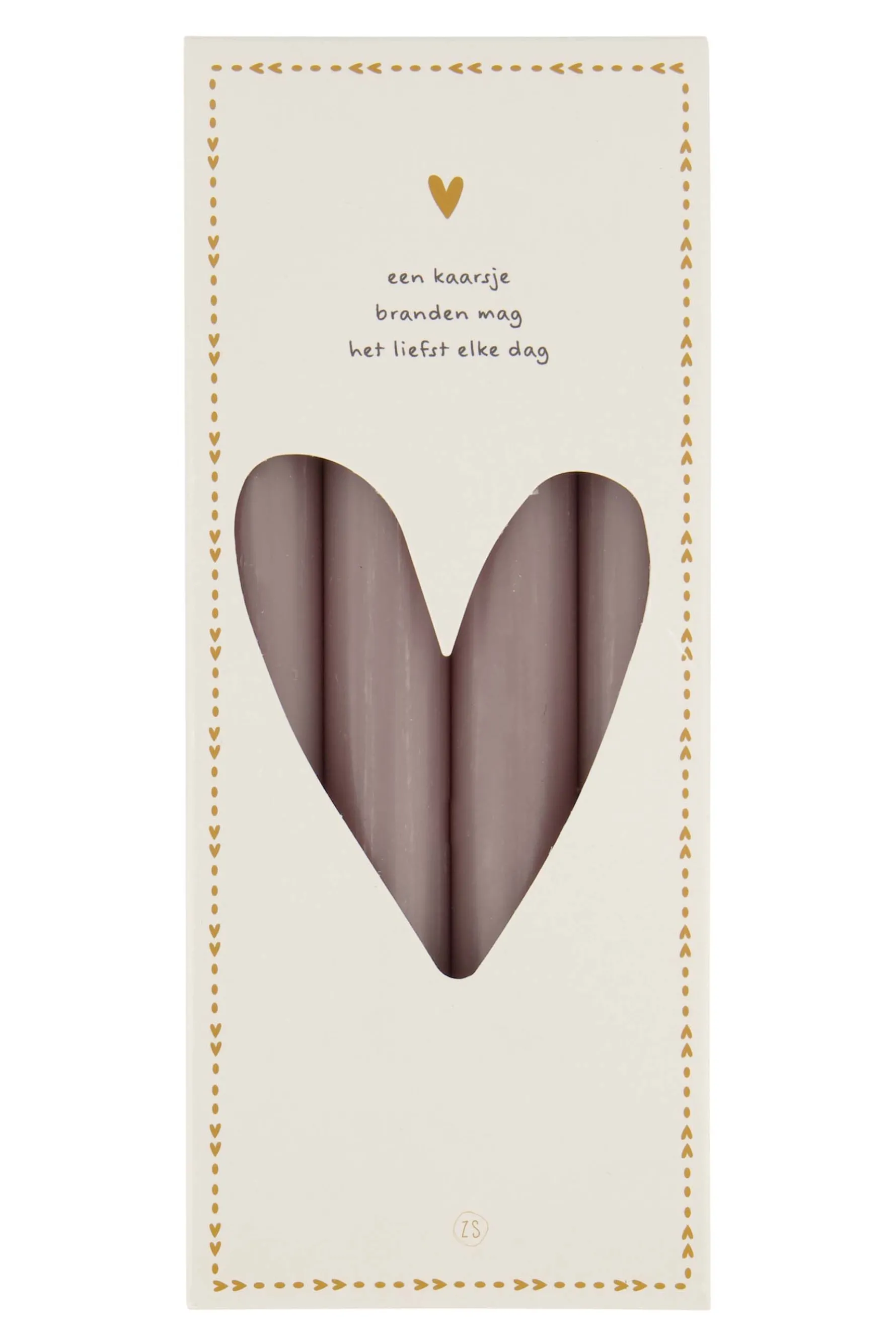 zusss 4 rustieke kaarsen 20cm kleur warm grijs