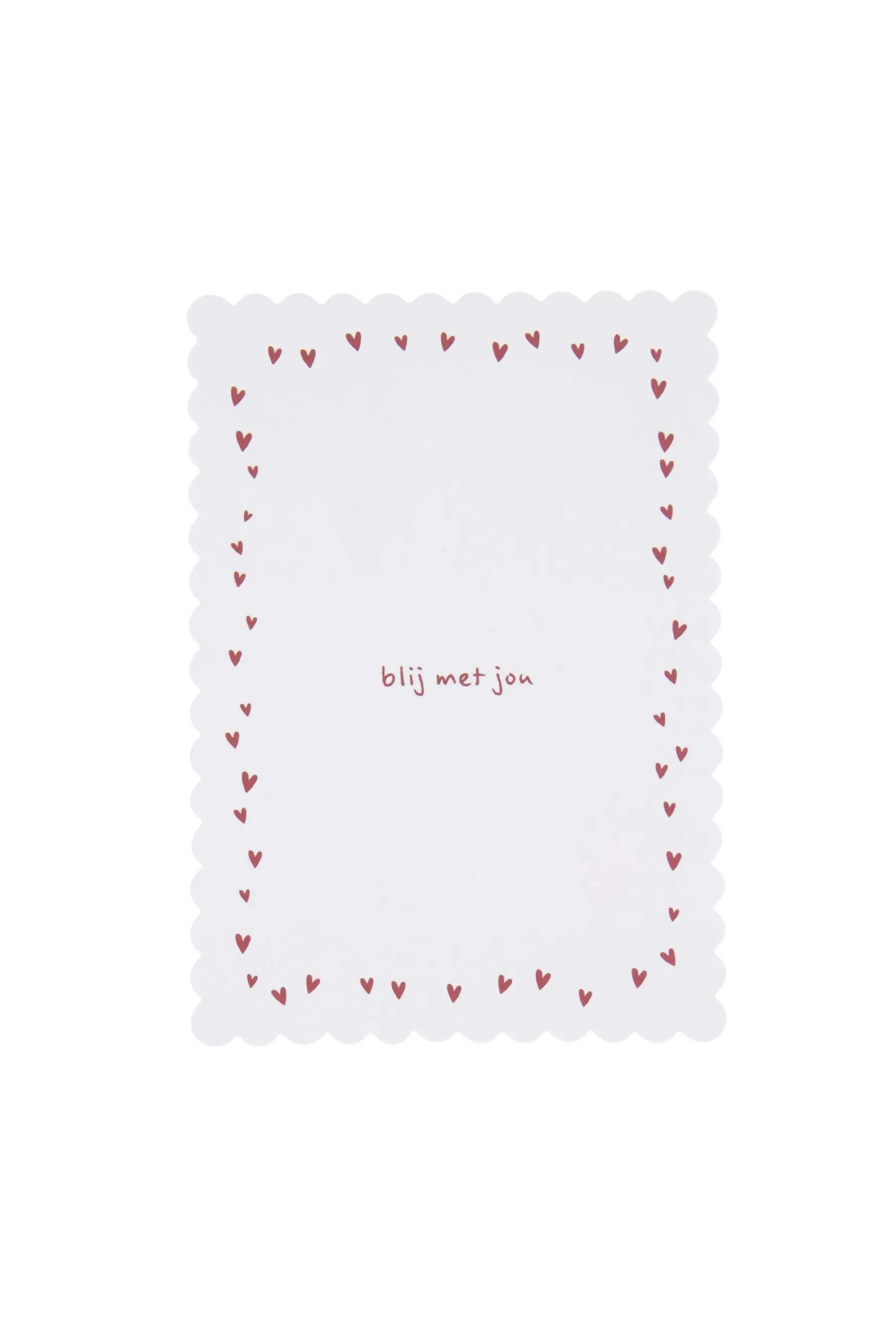 zusss ansichtkaart blij met jou wit/rood