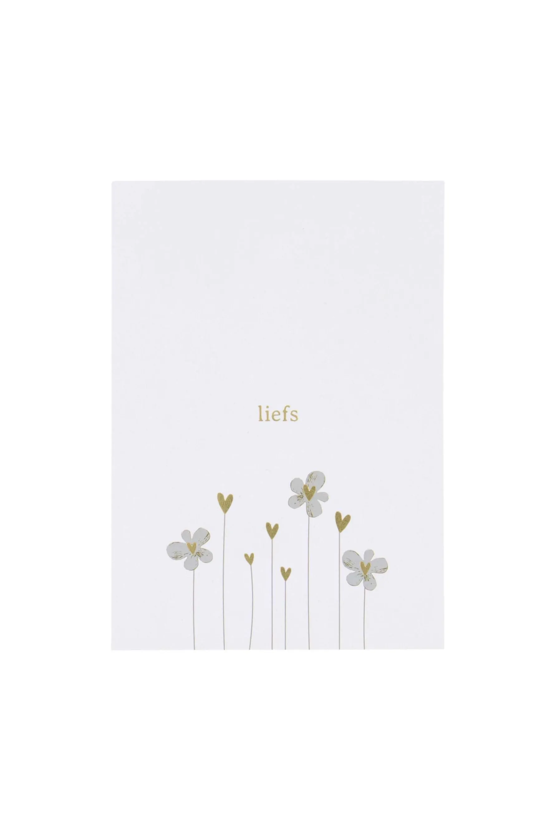 zusss ansichtkaart liefs wit/goud