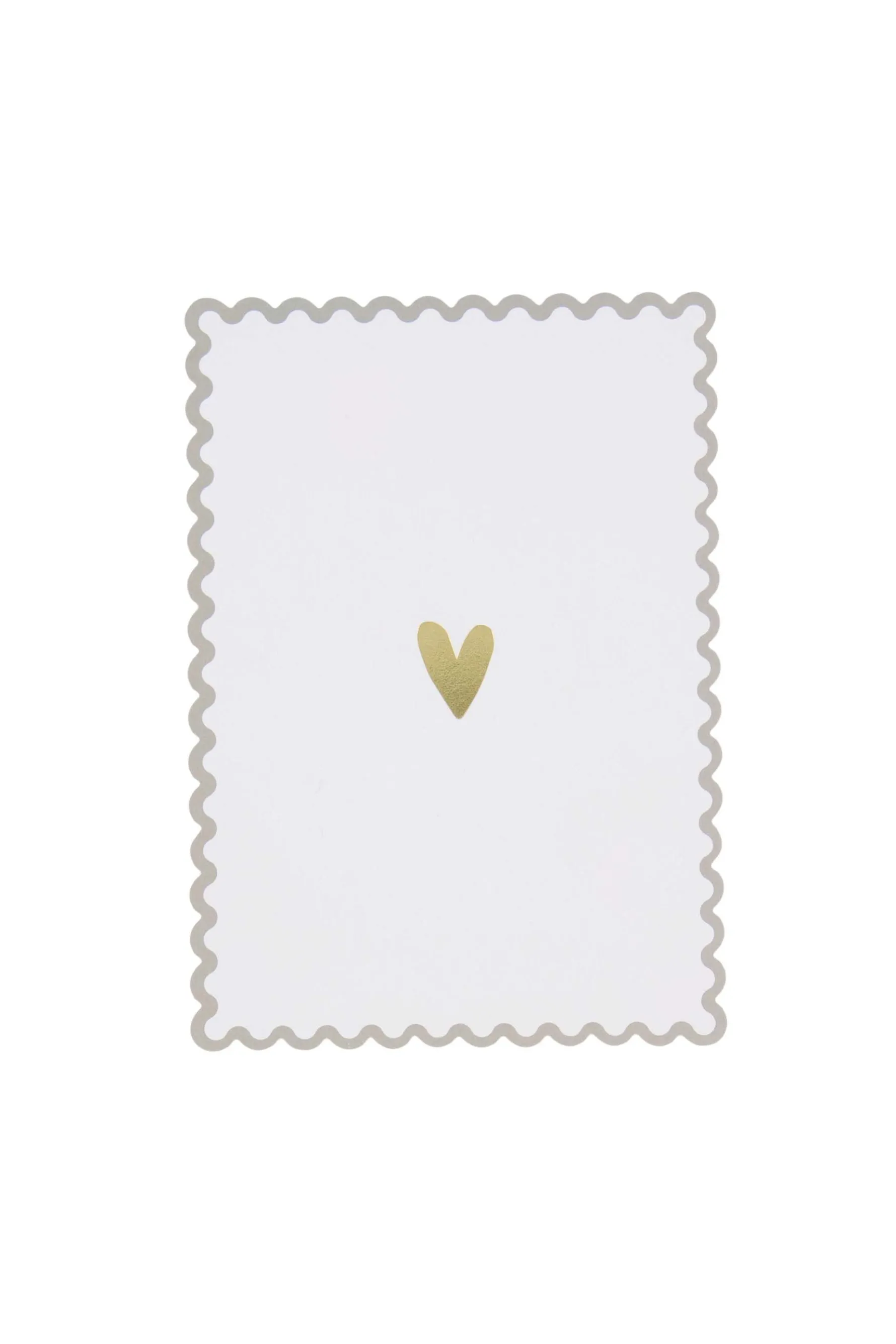 zusss ansichtkaart hartje schulp wit/goud/zand