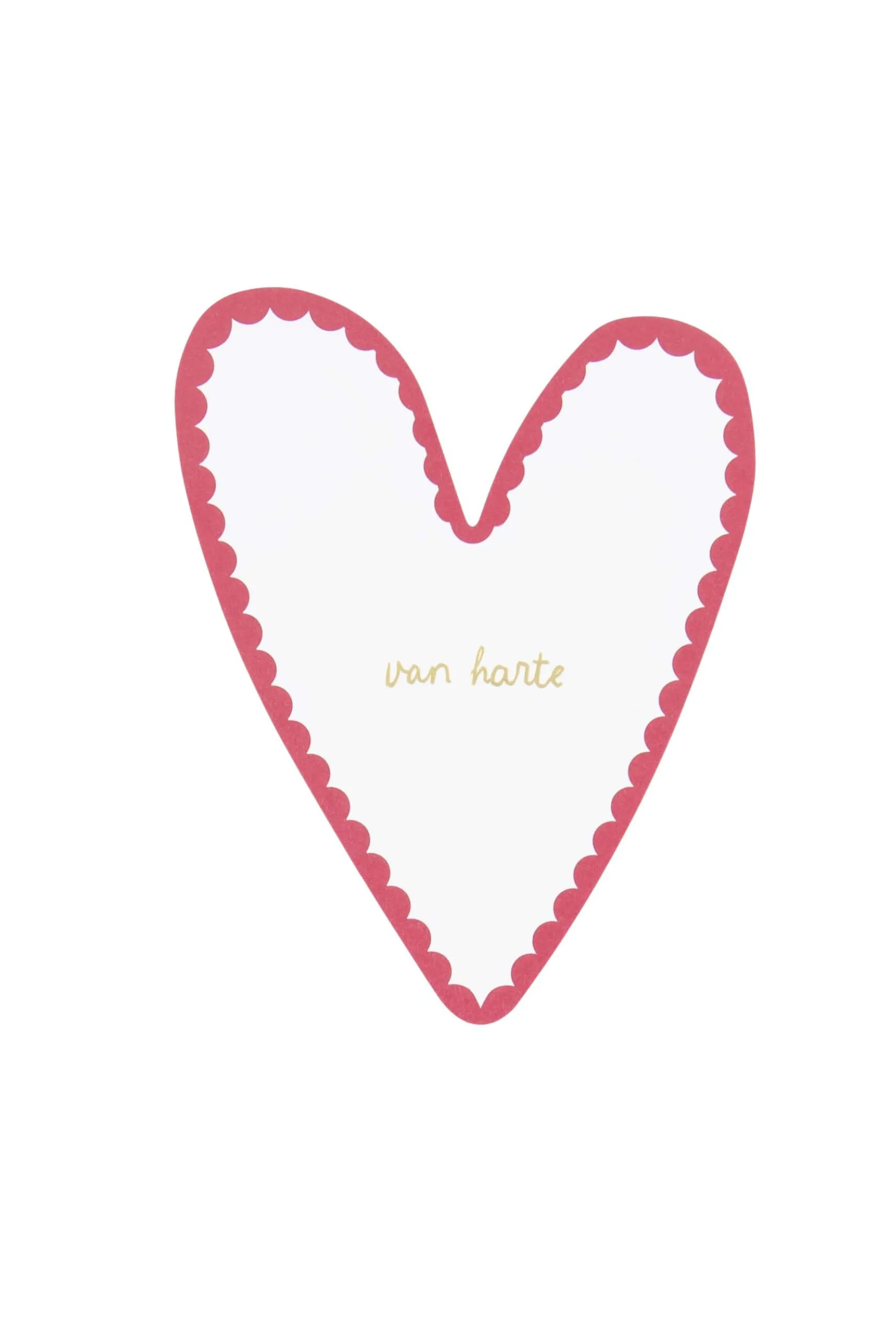 zusss ansichtkaart hartje van harte wit/rood