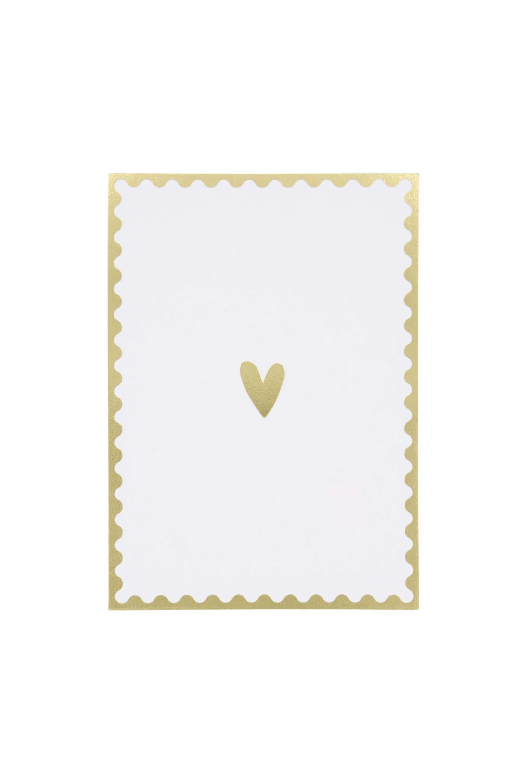 zusss ansichtkaart hartje wit/goud