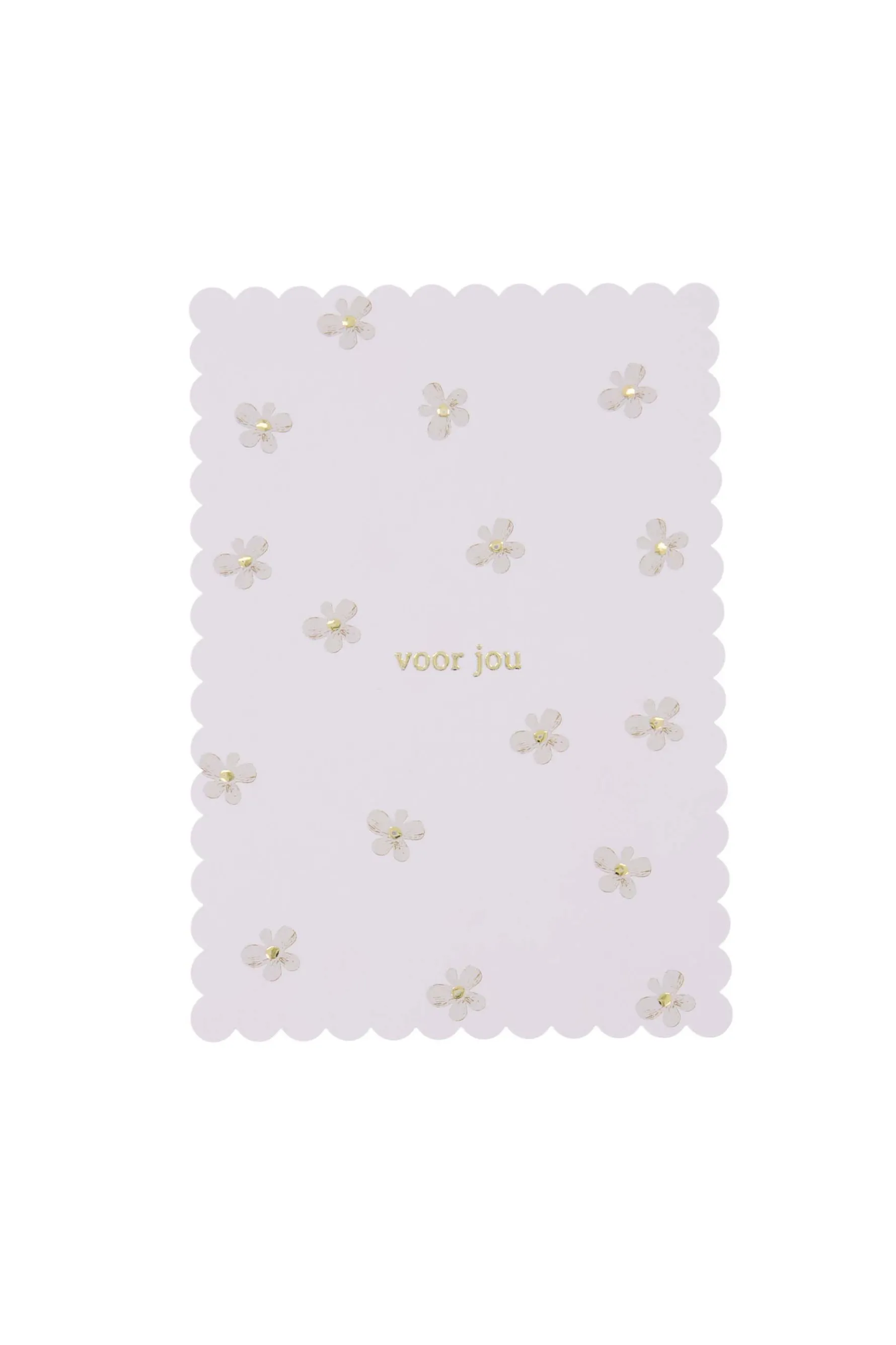 zusss ansichtkaart voor jou bloemen wit/goud