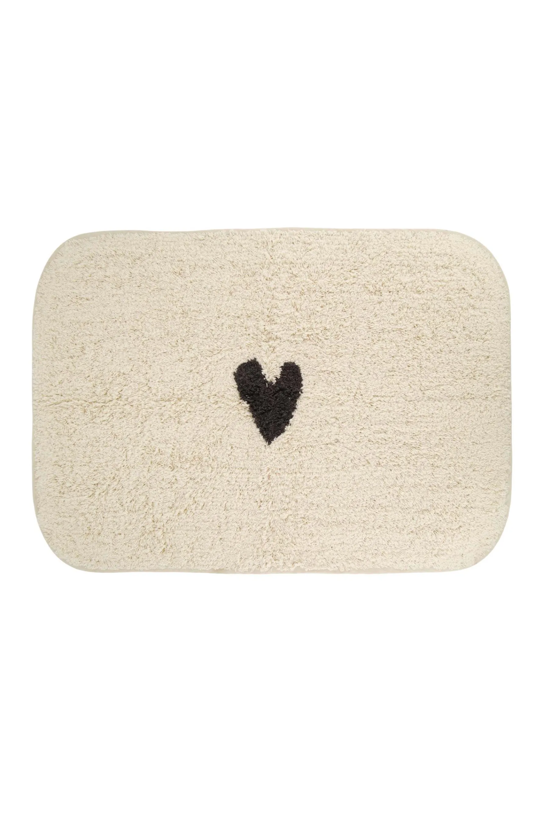 zusss badmat hartje antracietgrijs/off white