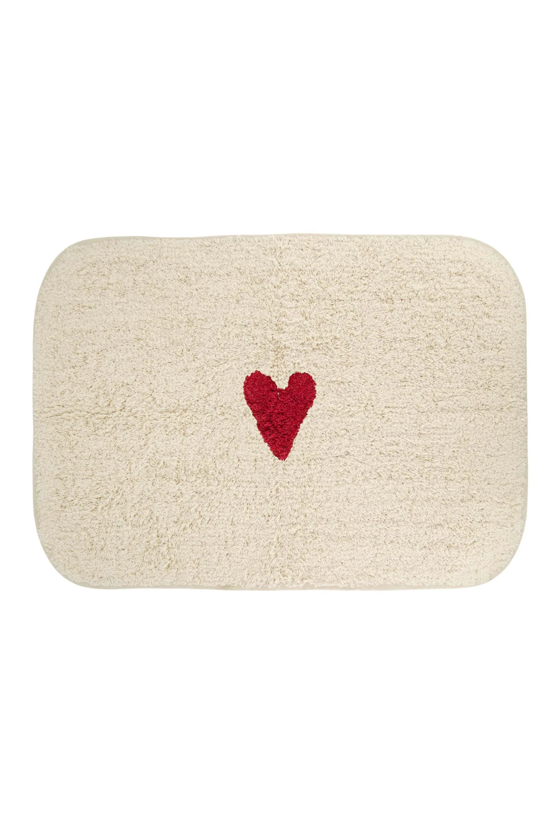 zusss badmat hartje roze rood/off white