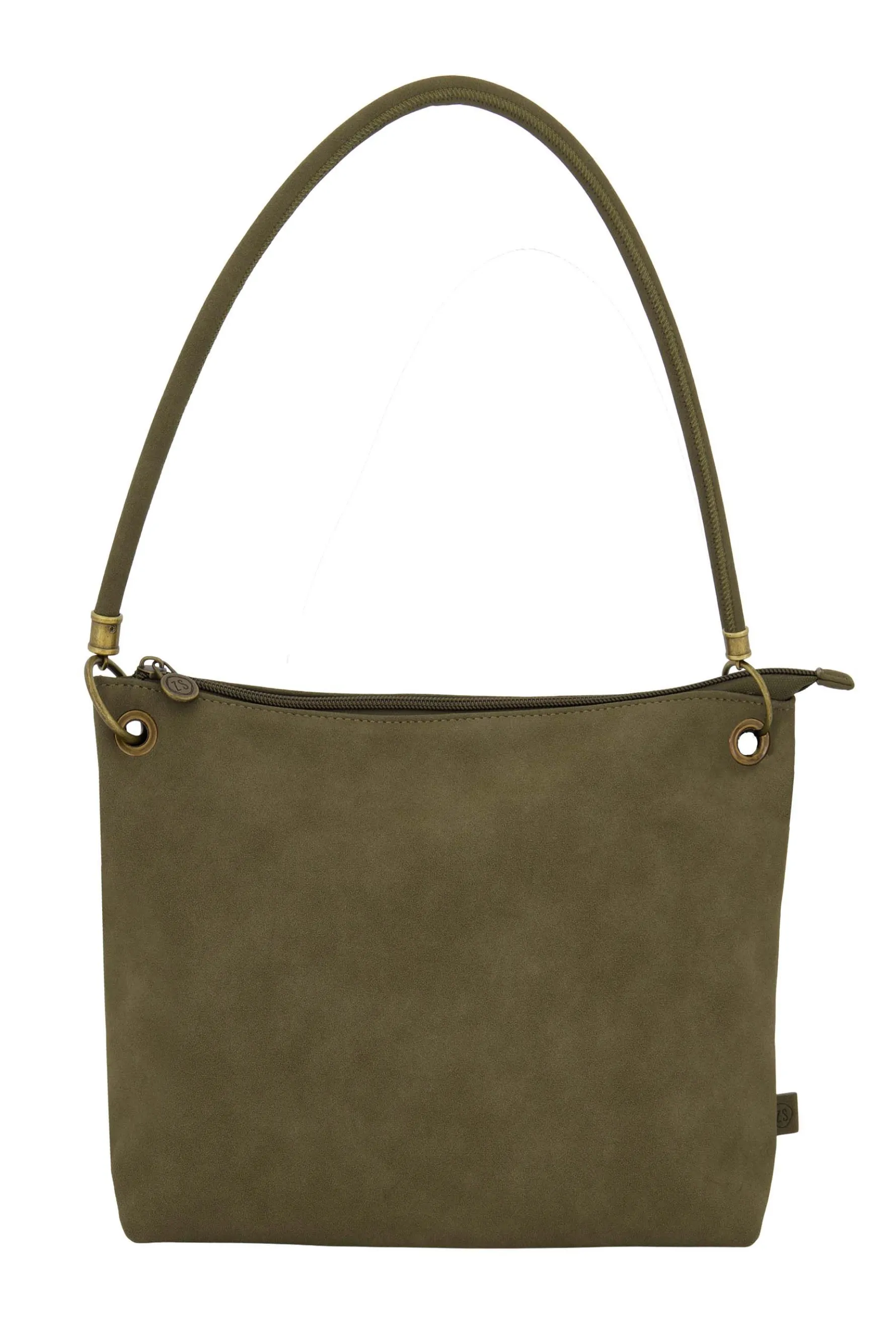 zusss basic schoudertas met hengsel L donkergroen