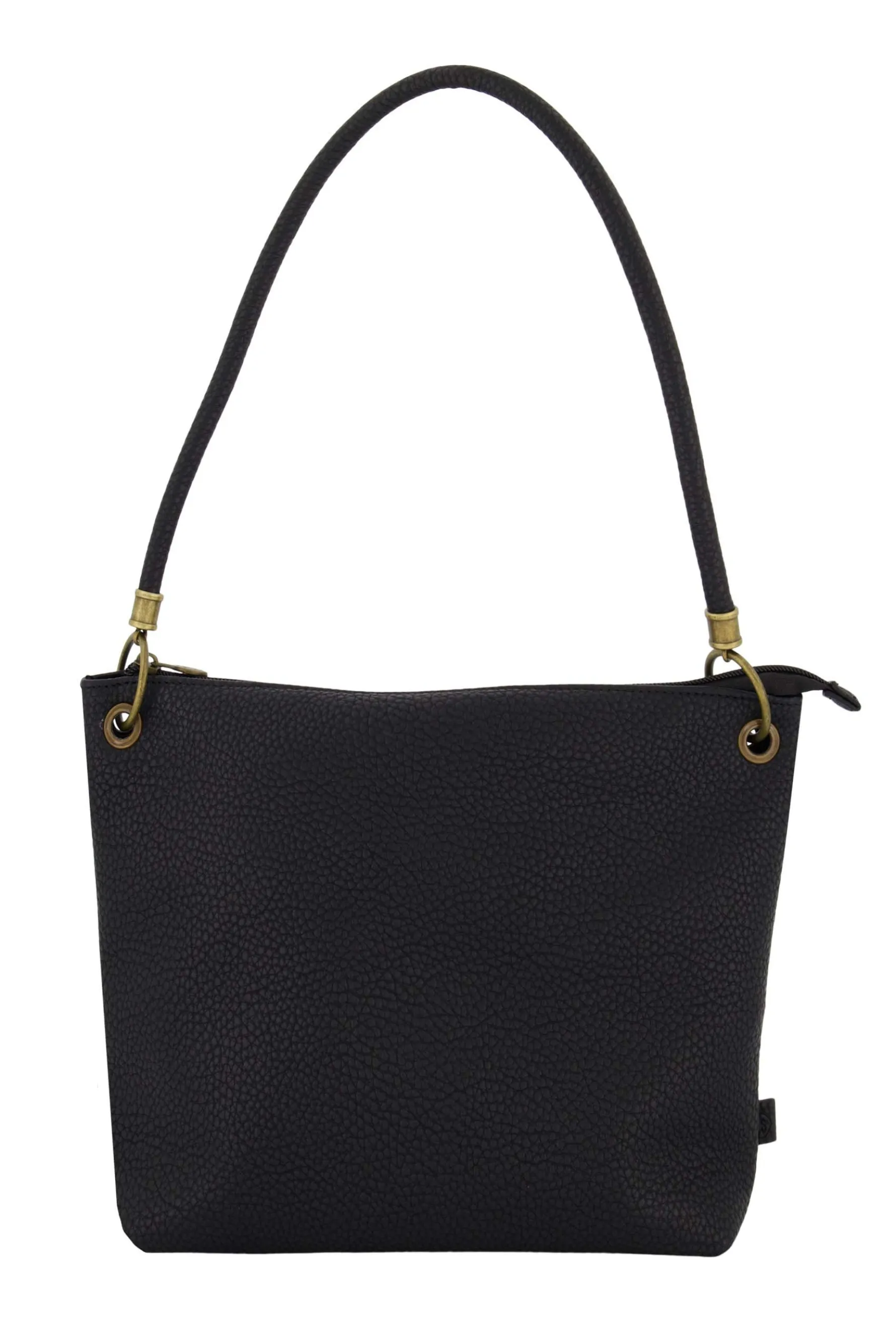 zusss basic schoudertas met hengsel L zwart