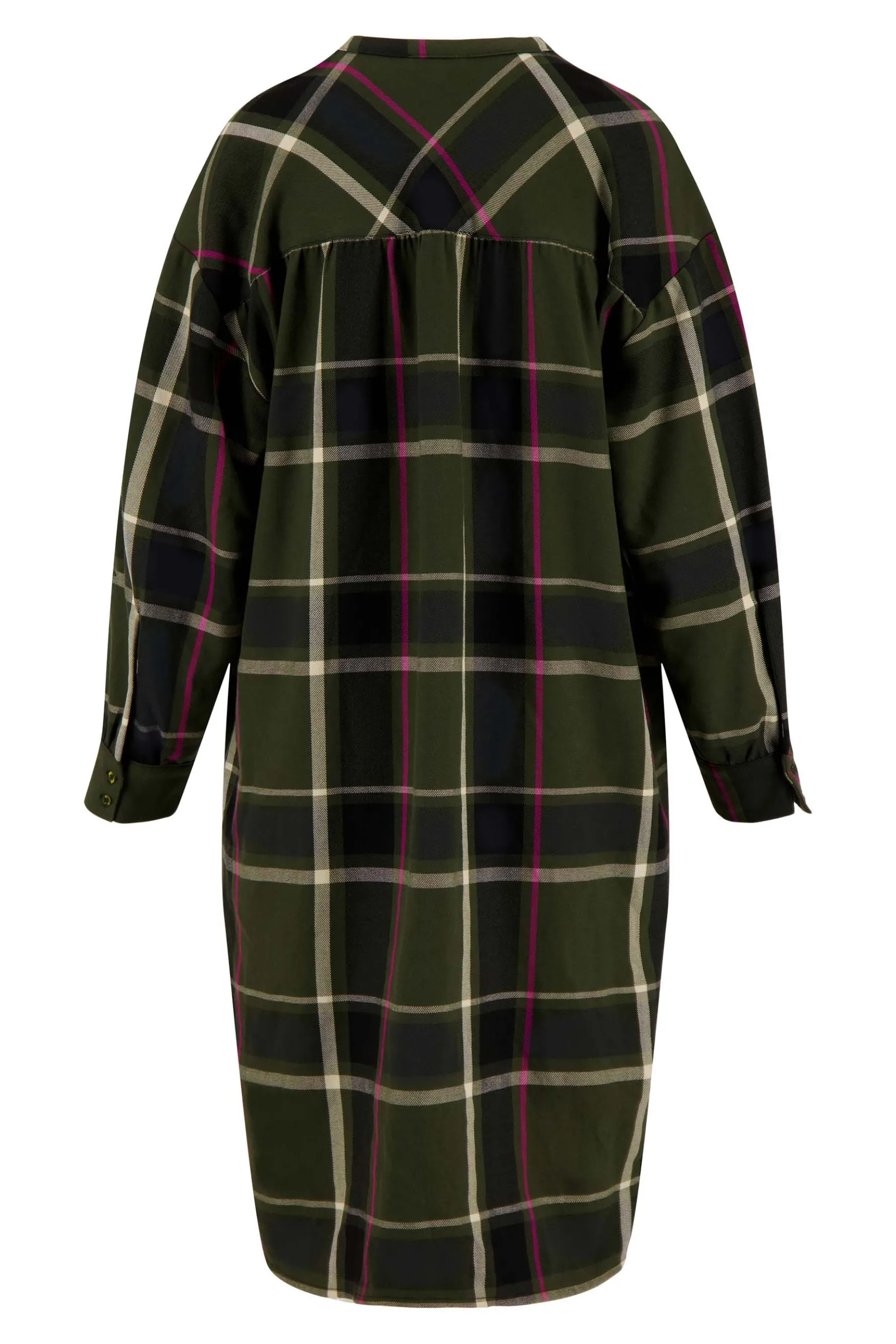 zusss blousejurk met ruit donkergroen