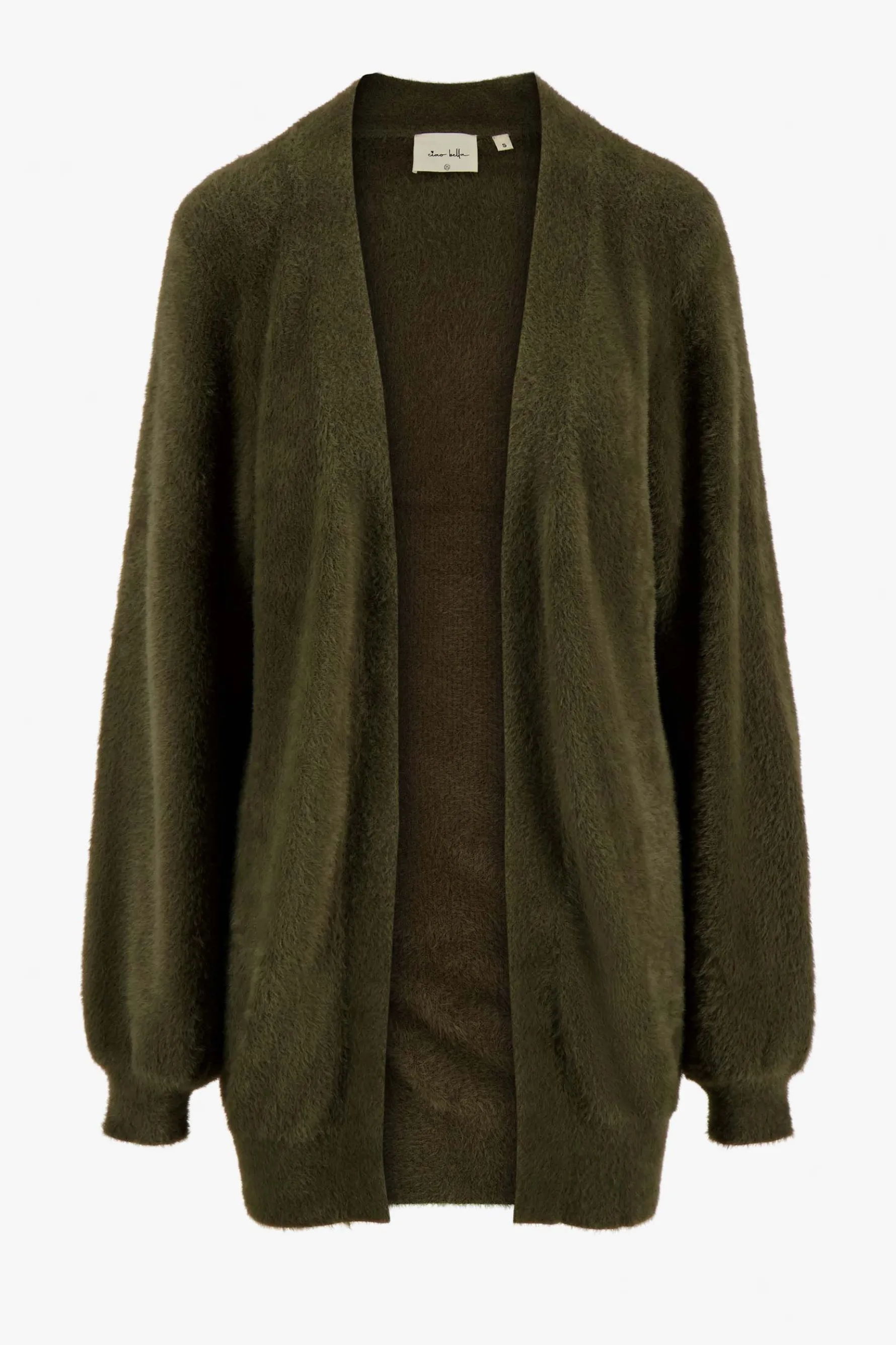 zusss fluffy vest donkergroen