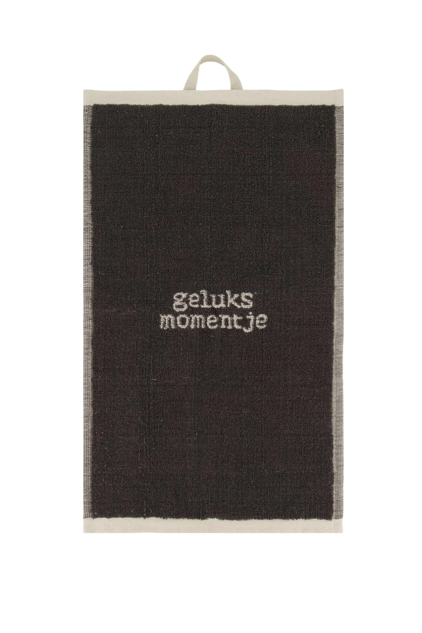 zusss gastendoekje geluksmomentje zand/antracietgrijs