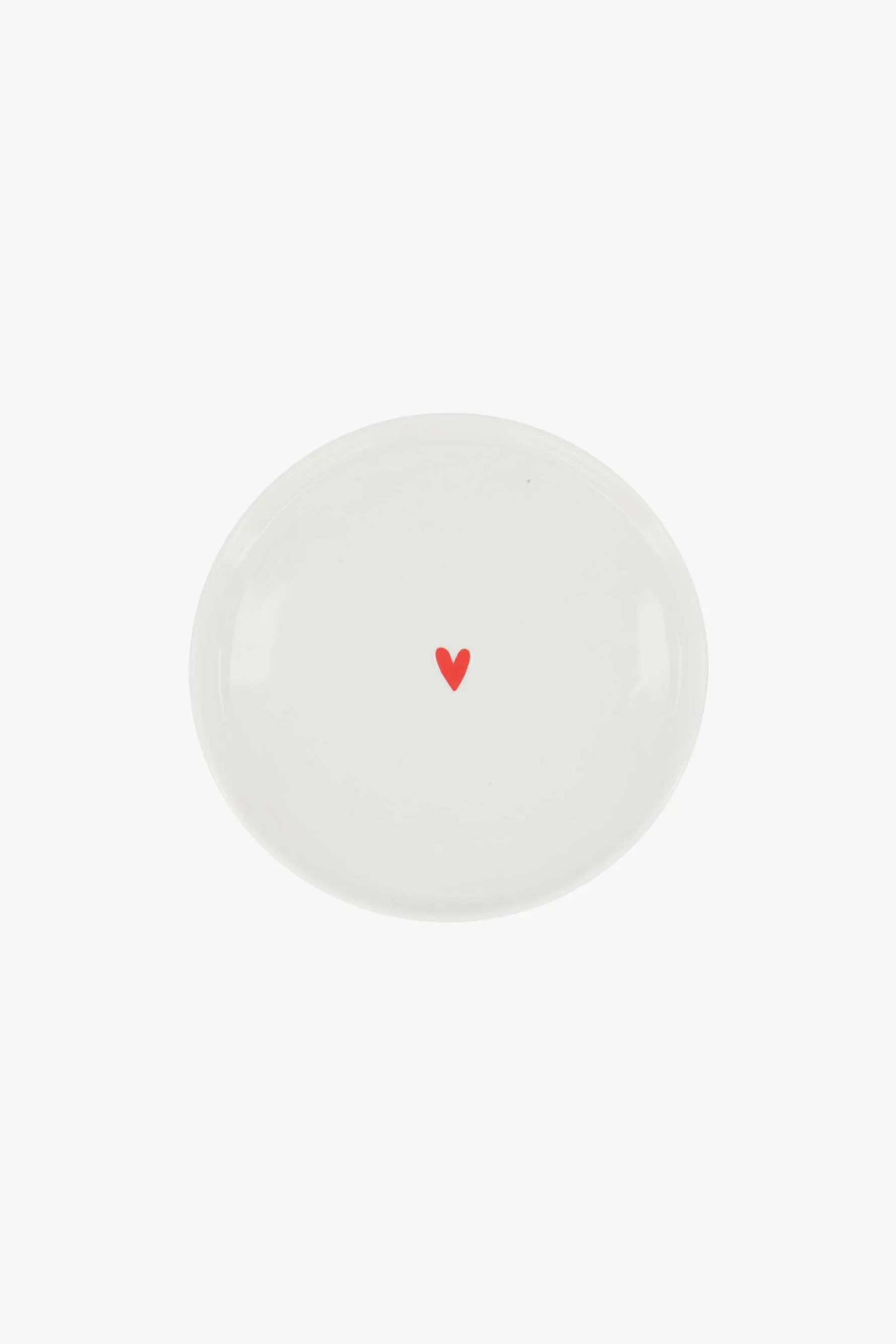 zusss gebaksbordje wit met hartje rood
