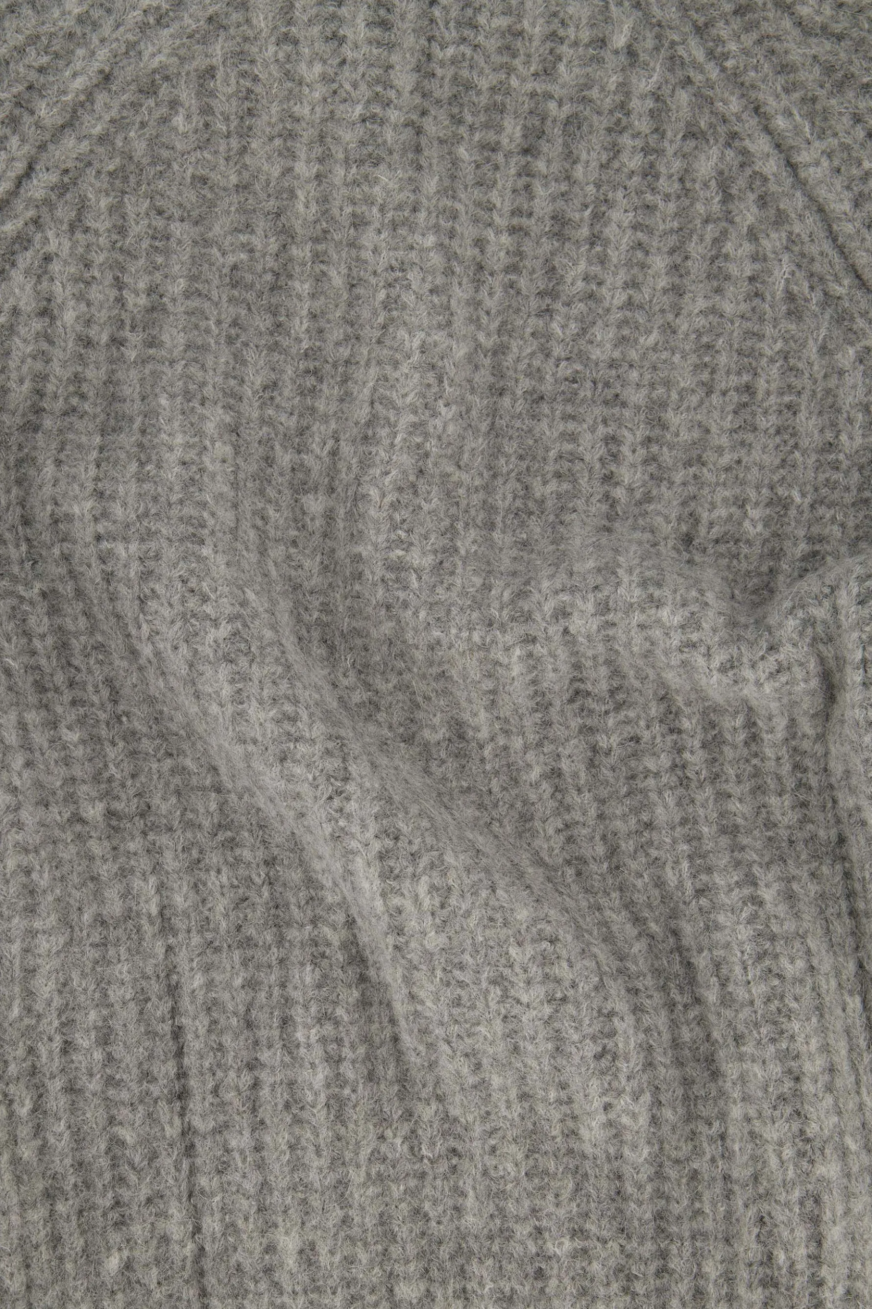 zusss gebreid vest in bomberstyle lichtgrijs