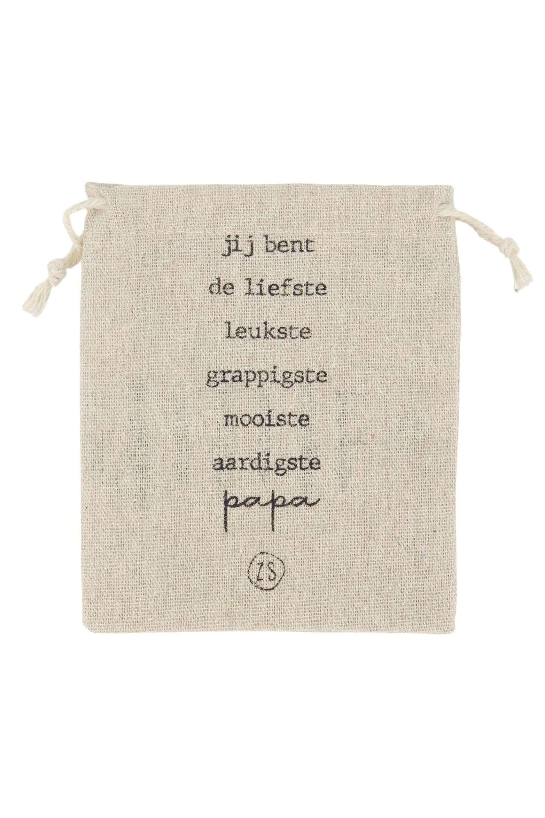 zusss geurkaars in katoenen zakje papa wit