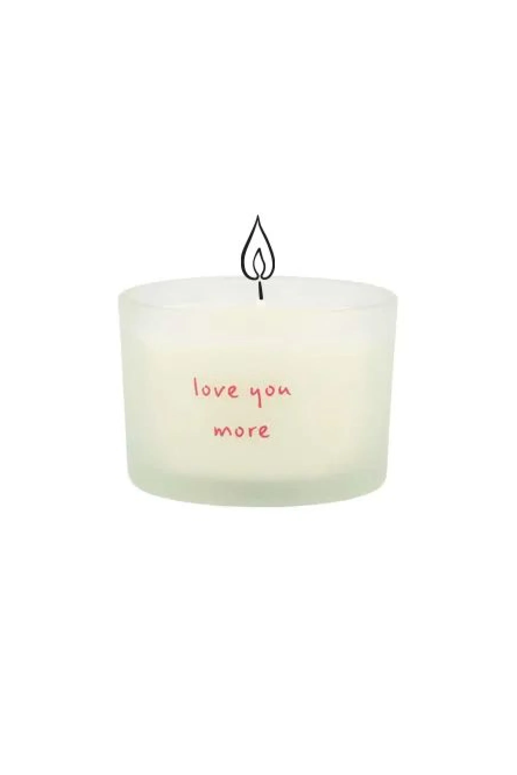 zusss geurkaars in wikkel love you more wit/rood