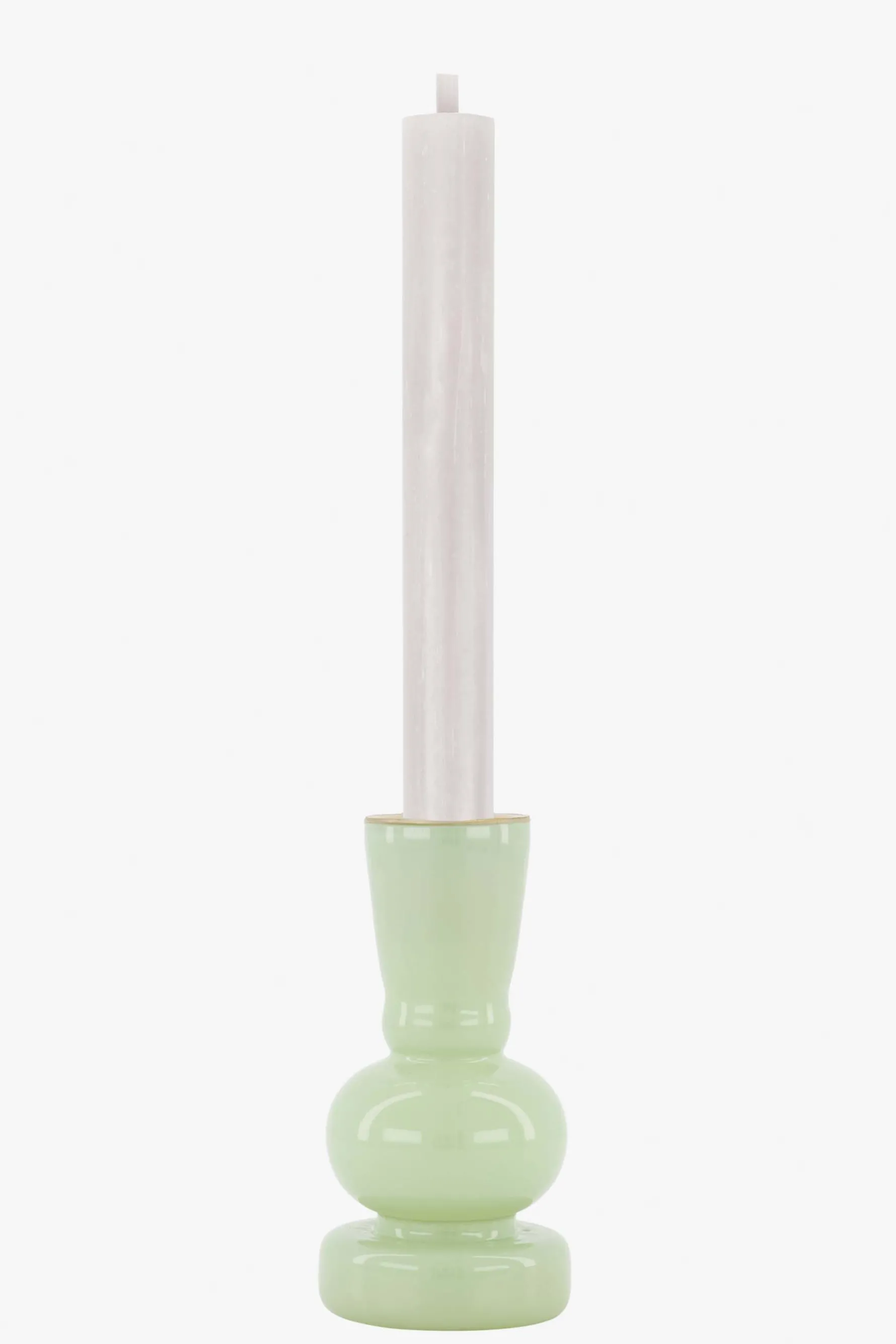 zusss glazen kandelaar M saliegroen