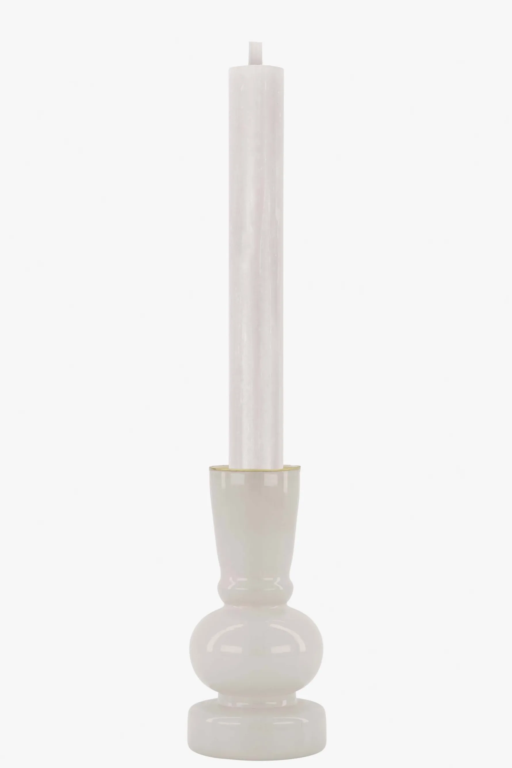 zusss glazen kandelaar M wit