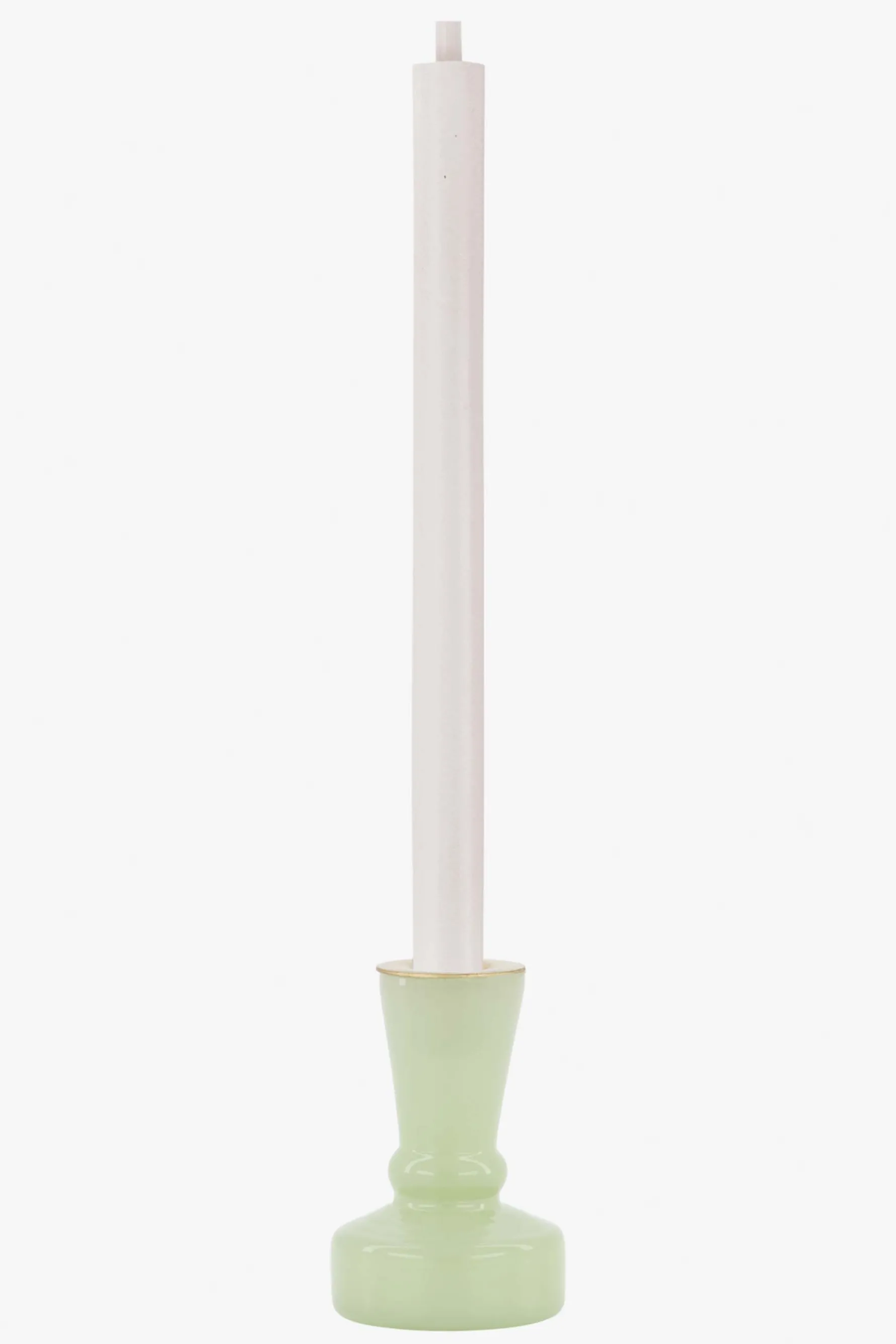 zusss glazen kandelaartje S saliegroen