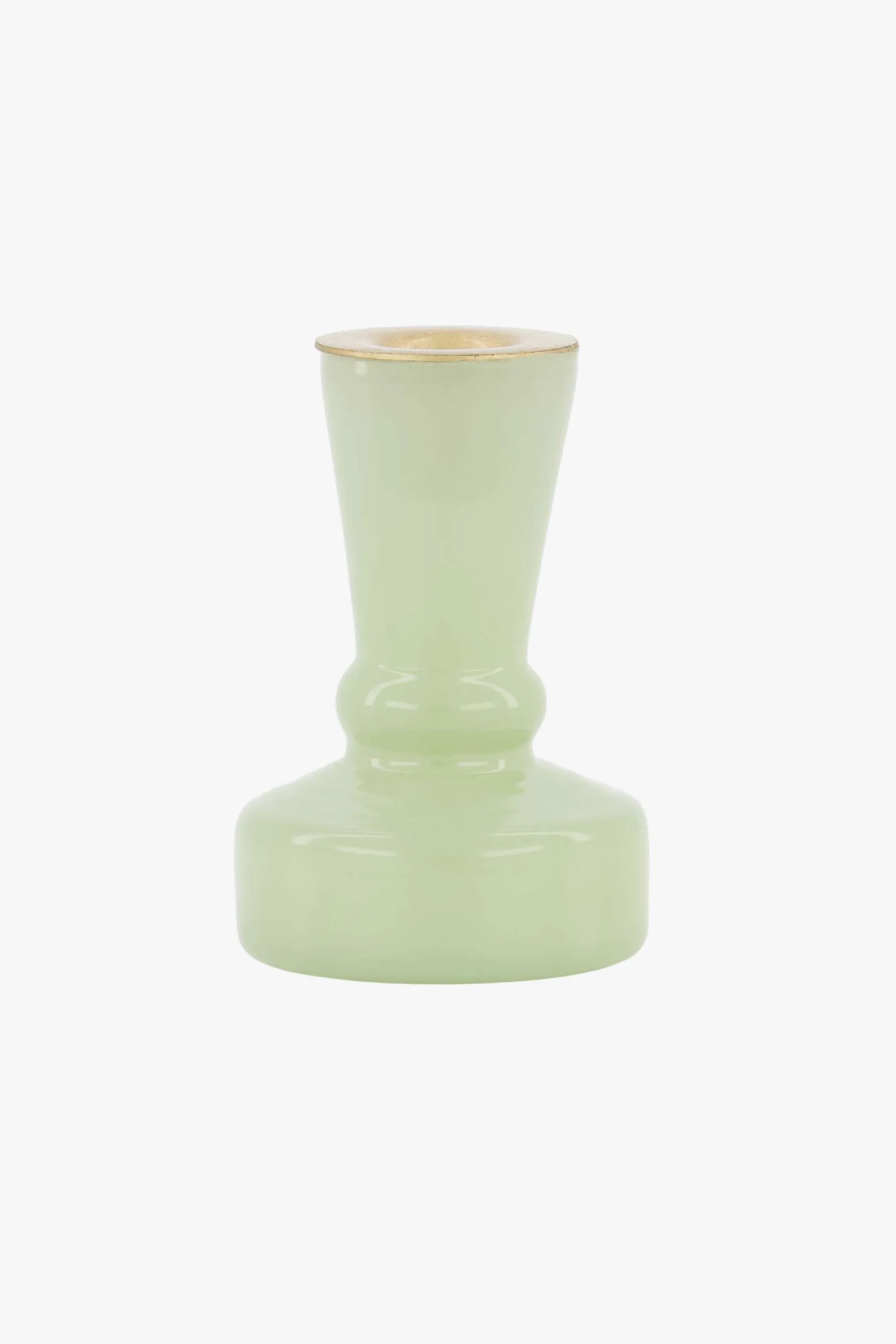 zusss glazen kandelaartje S saliegroen