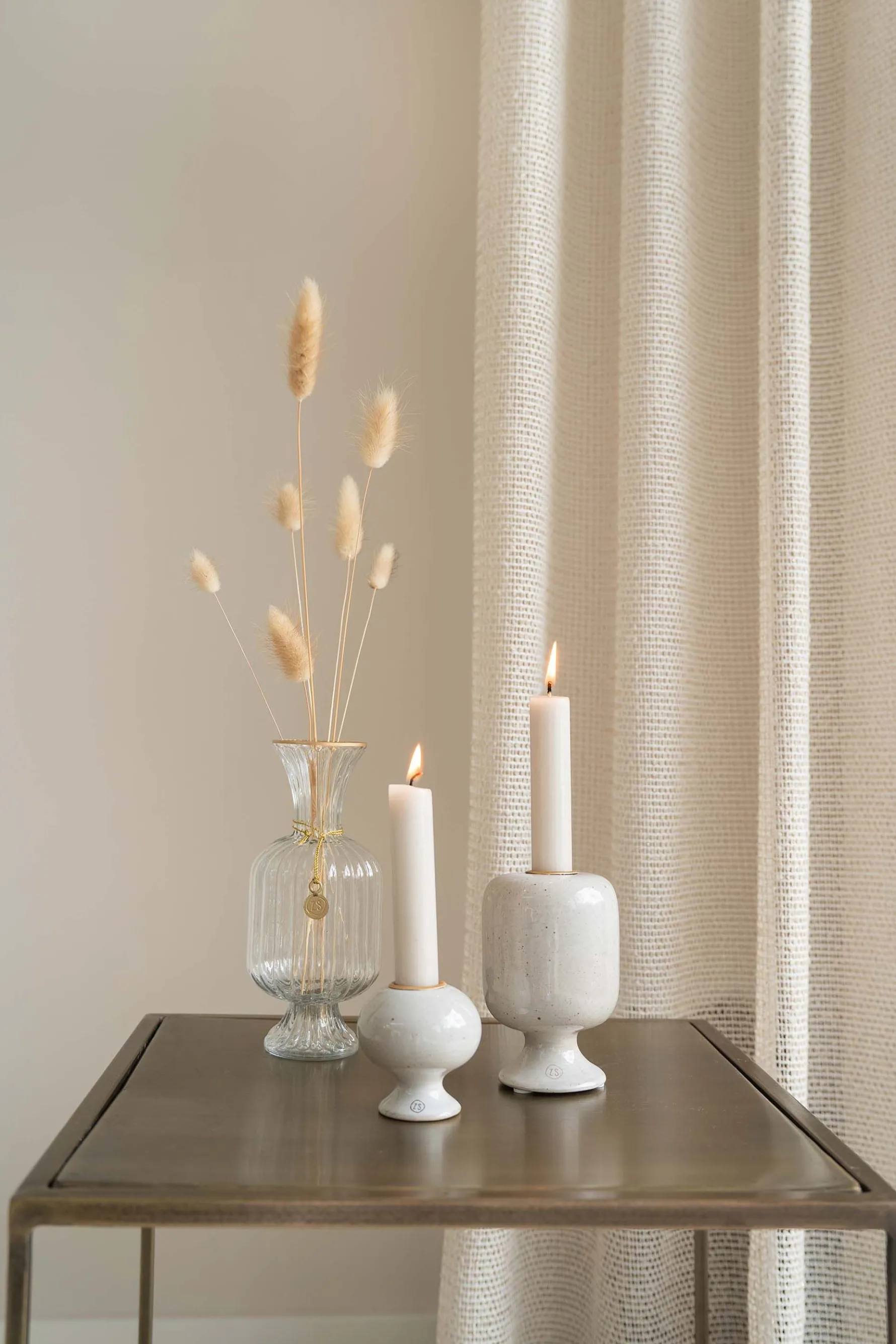 zusss glazen ribbelvaasje M helder