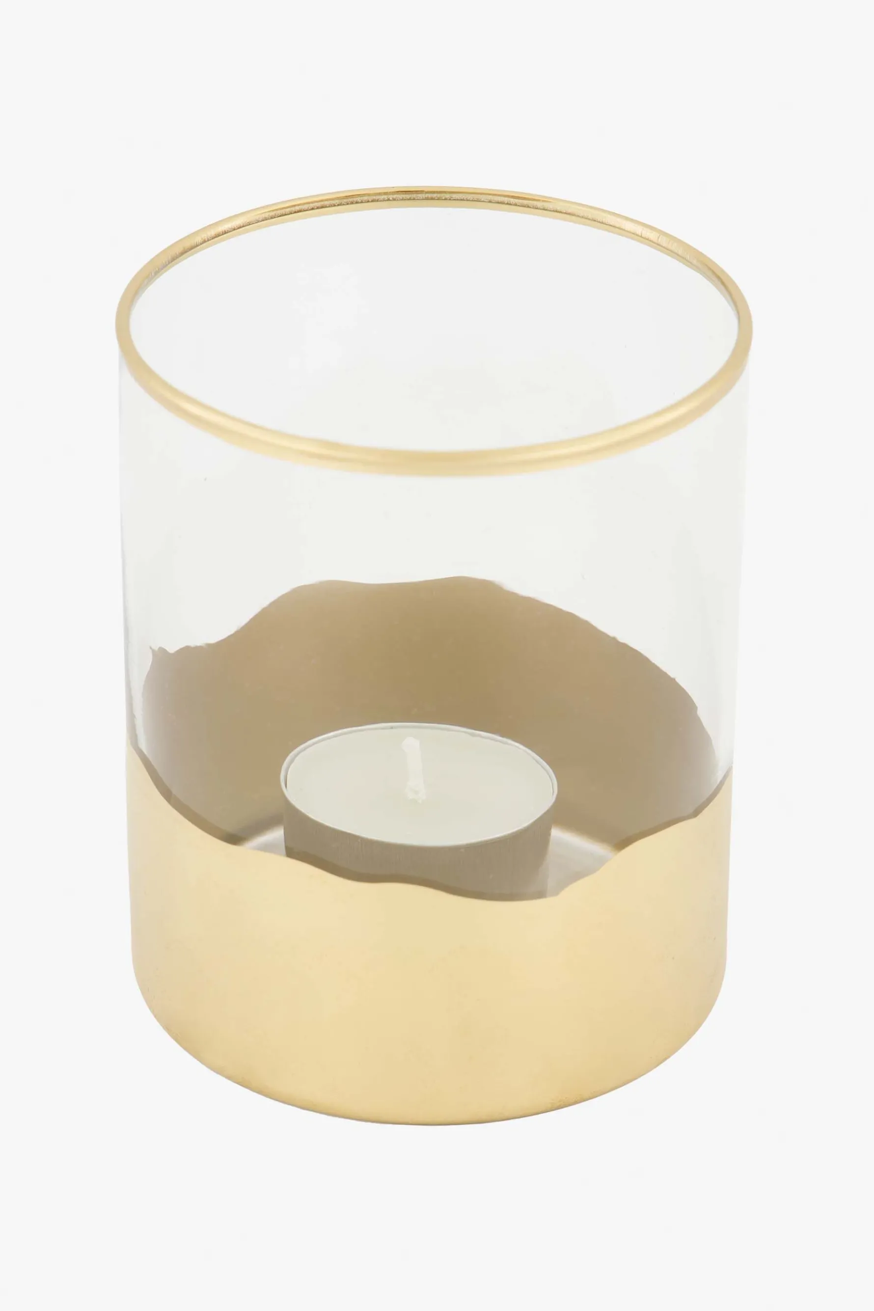 zusss glazen waxinelichthouder S goud