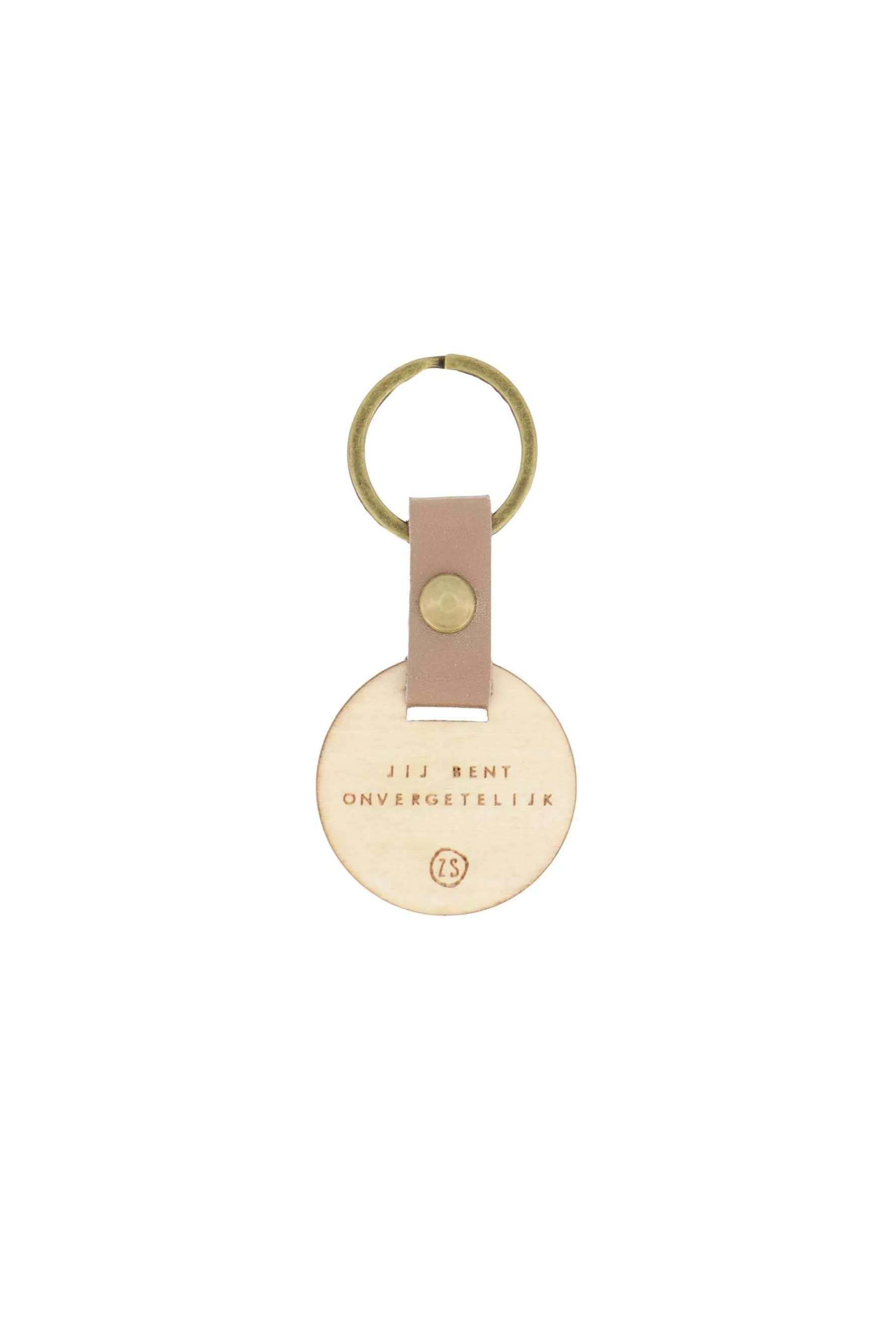 zusss Het Vergeten Kind sleutelhanger jij bent onvergetelijk hout