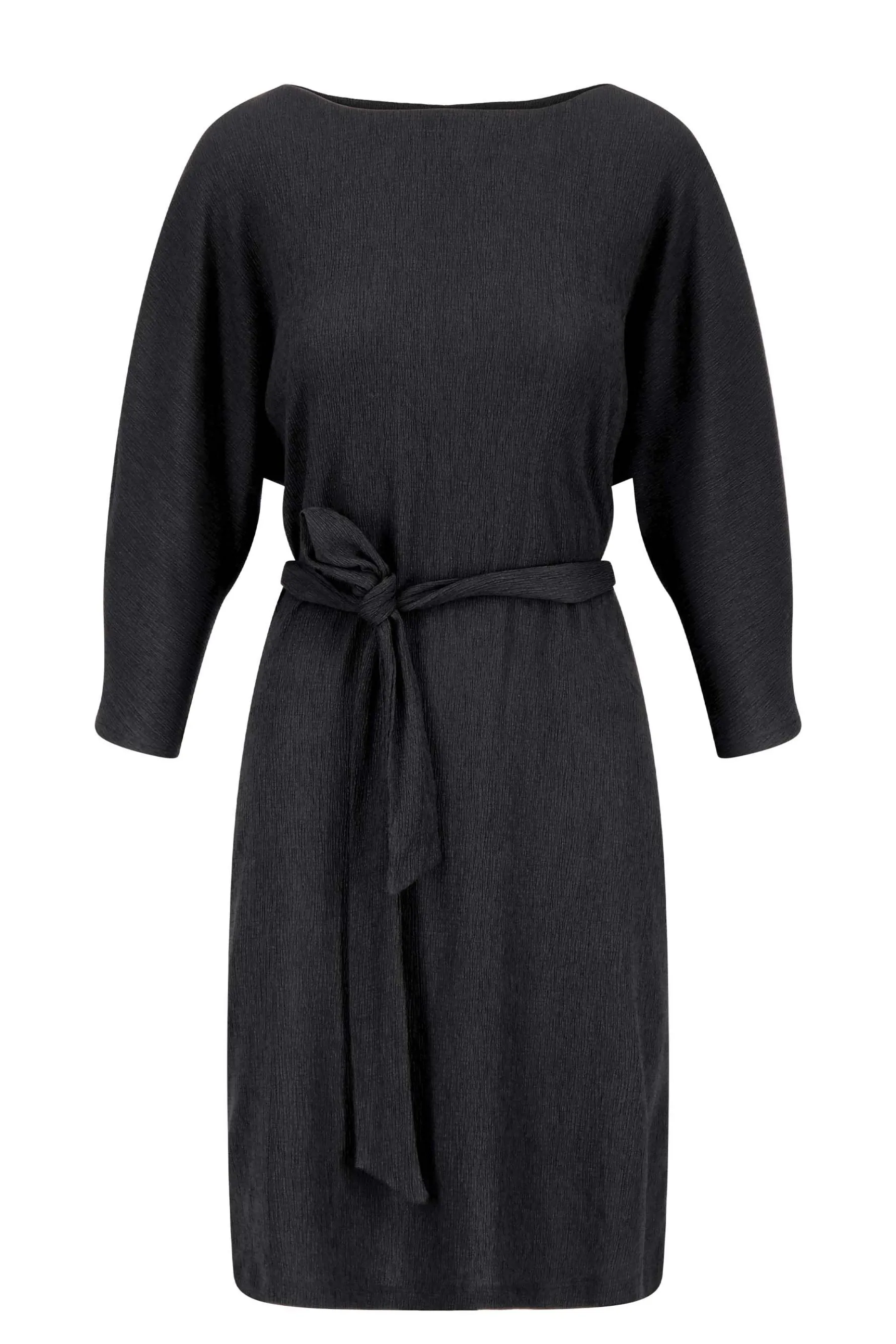 zusss jurk van crinkle stof antracietgrijs