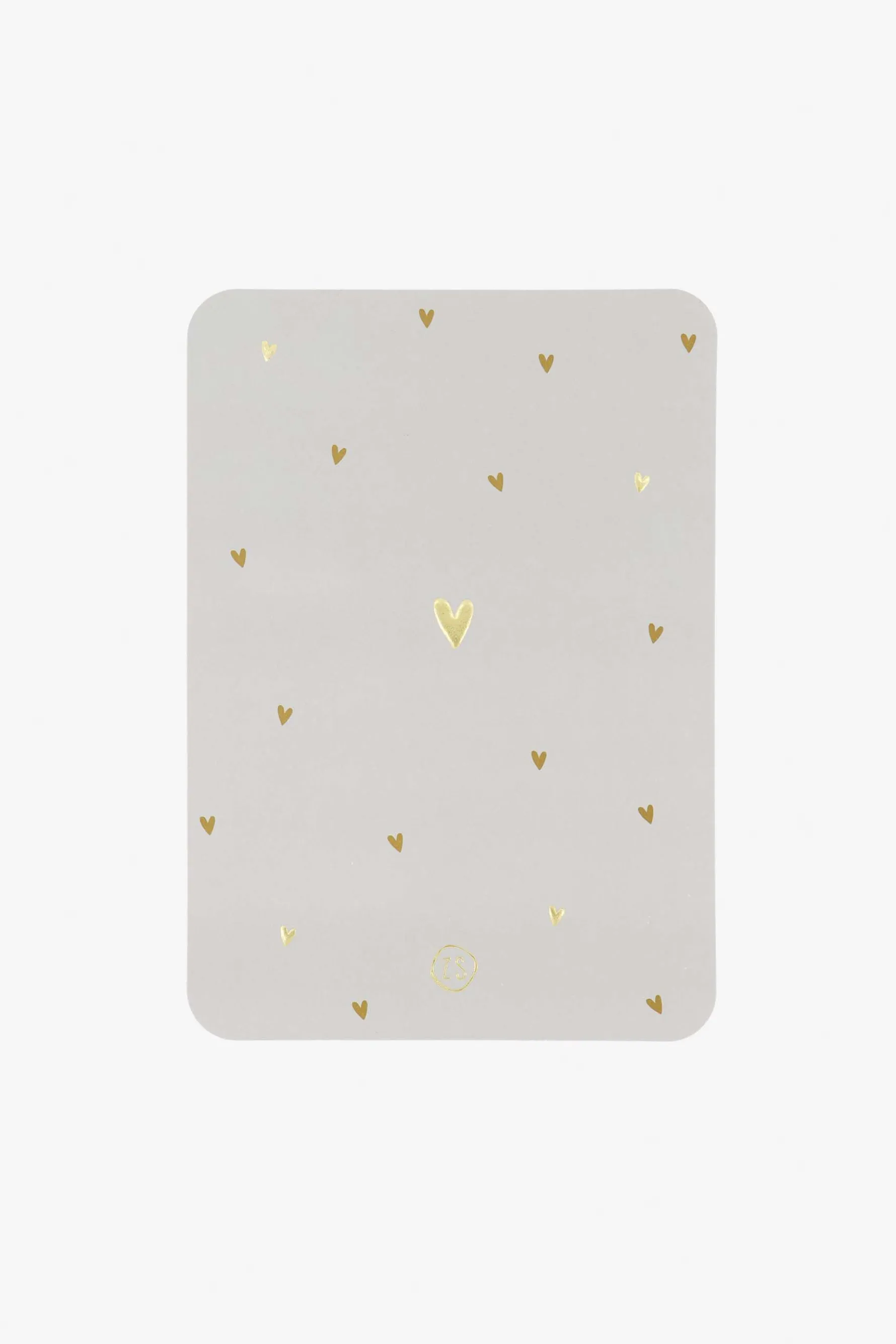 zusss kaart ronde hoeken hartjes wit/goud