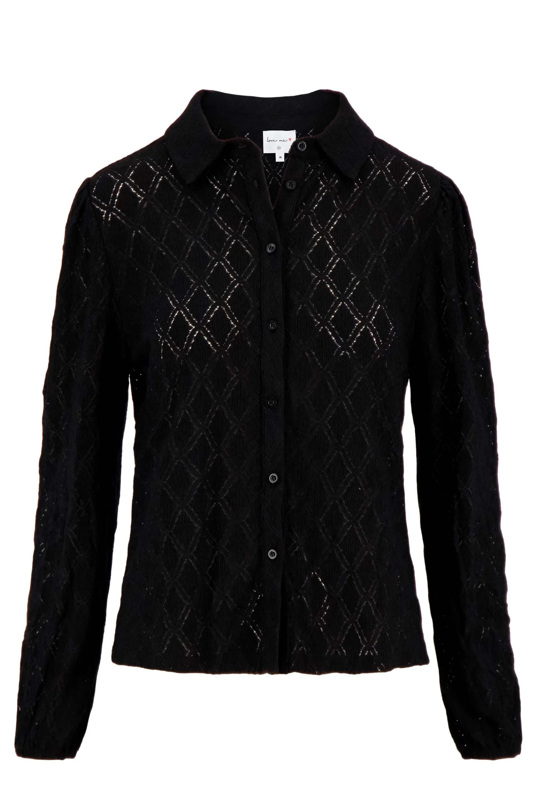 zusss kanten blouse zwart