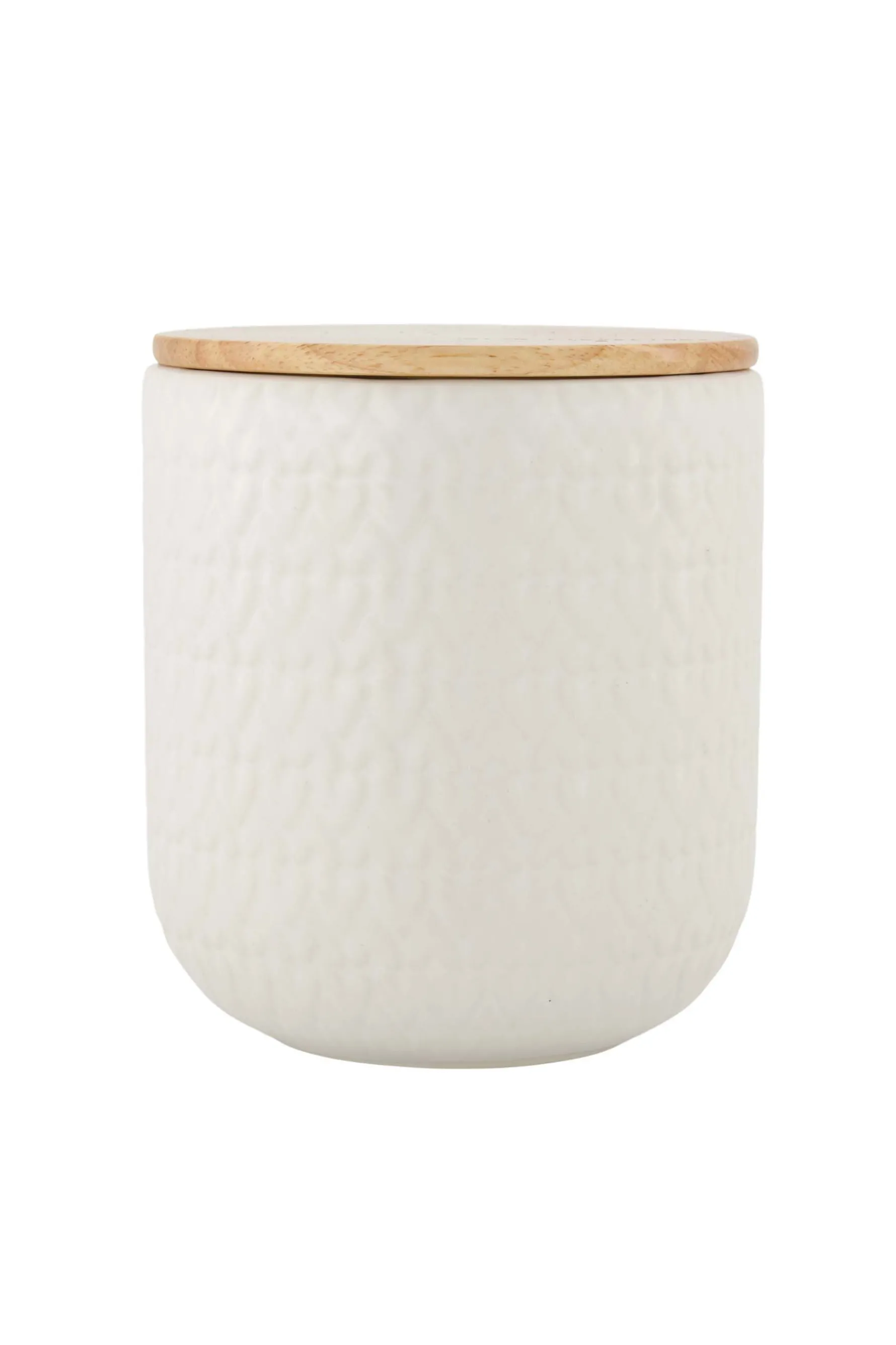 zusss keramieken bewaarpot met houten deksel hartjes 12cm wit