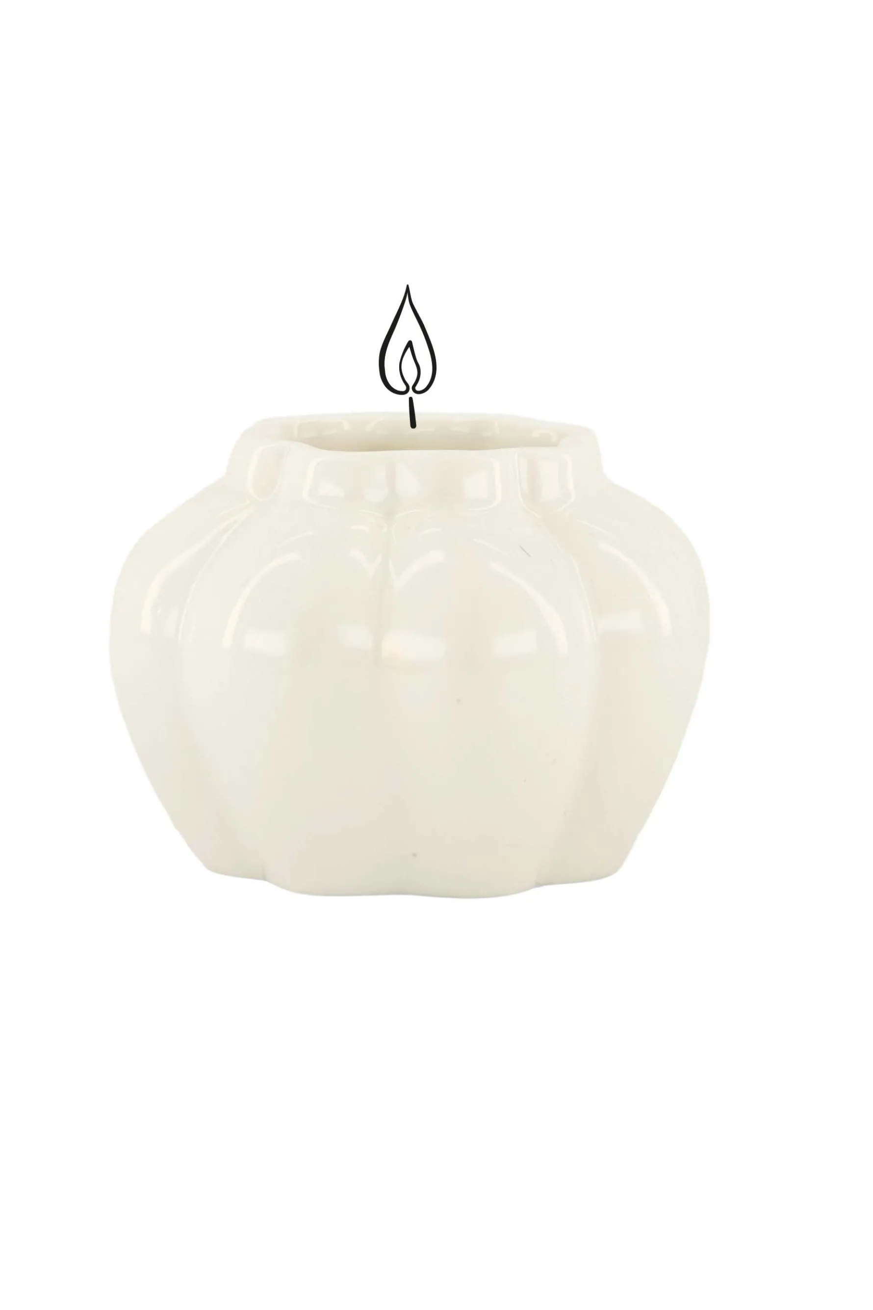 zusss keramieken geurkaars wit