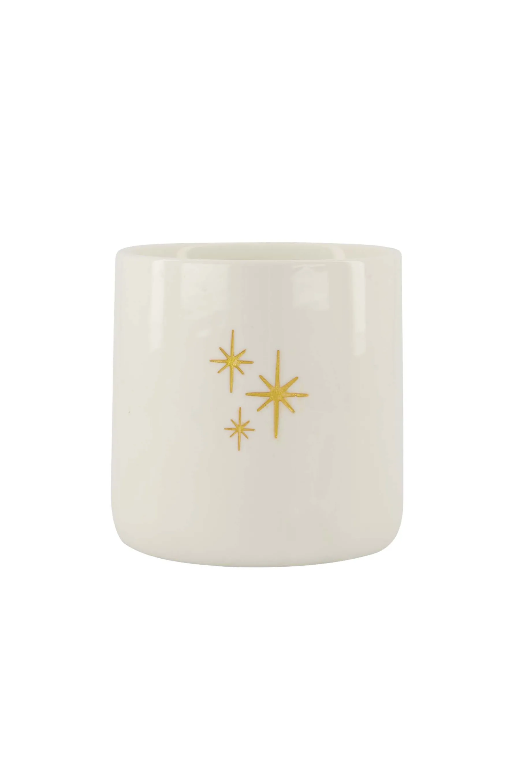zusss keramieken geurkaars warme wol sterren wit L