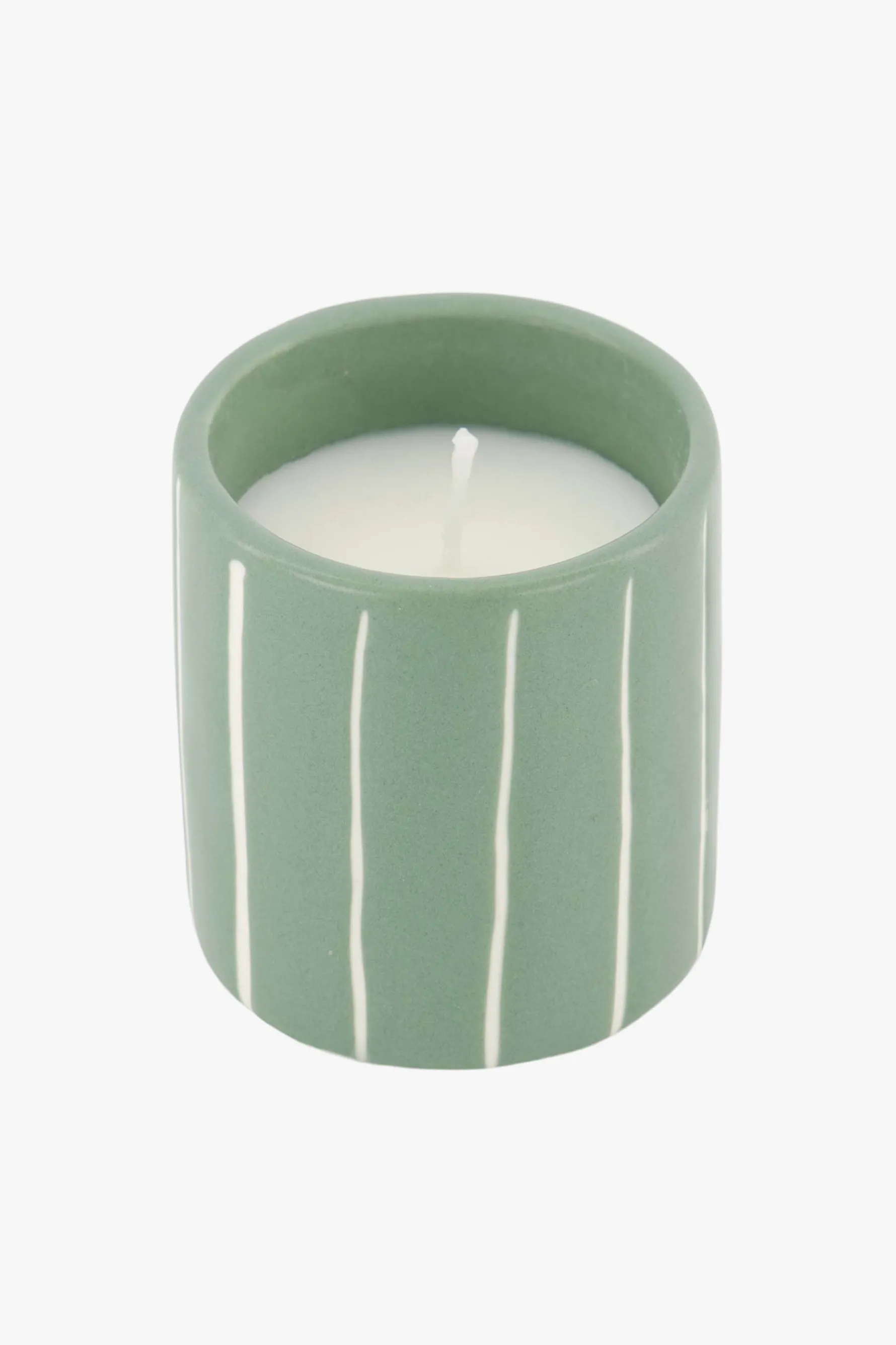 zusss keramieken geurkaars met houten deksel klavertje salie