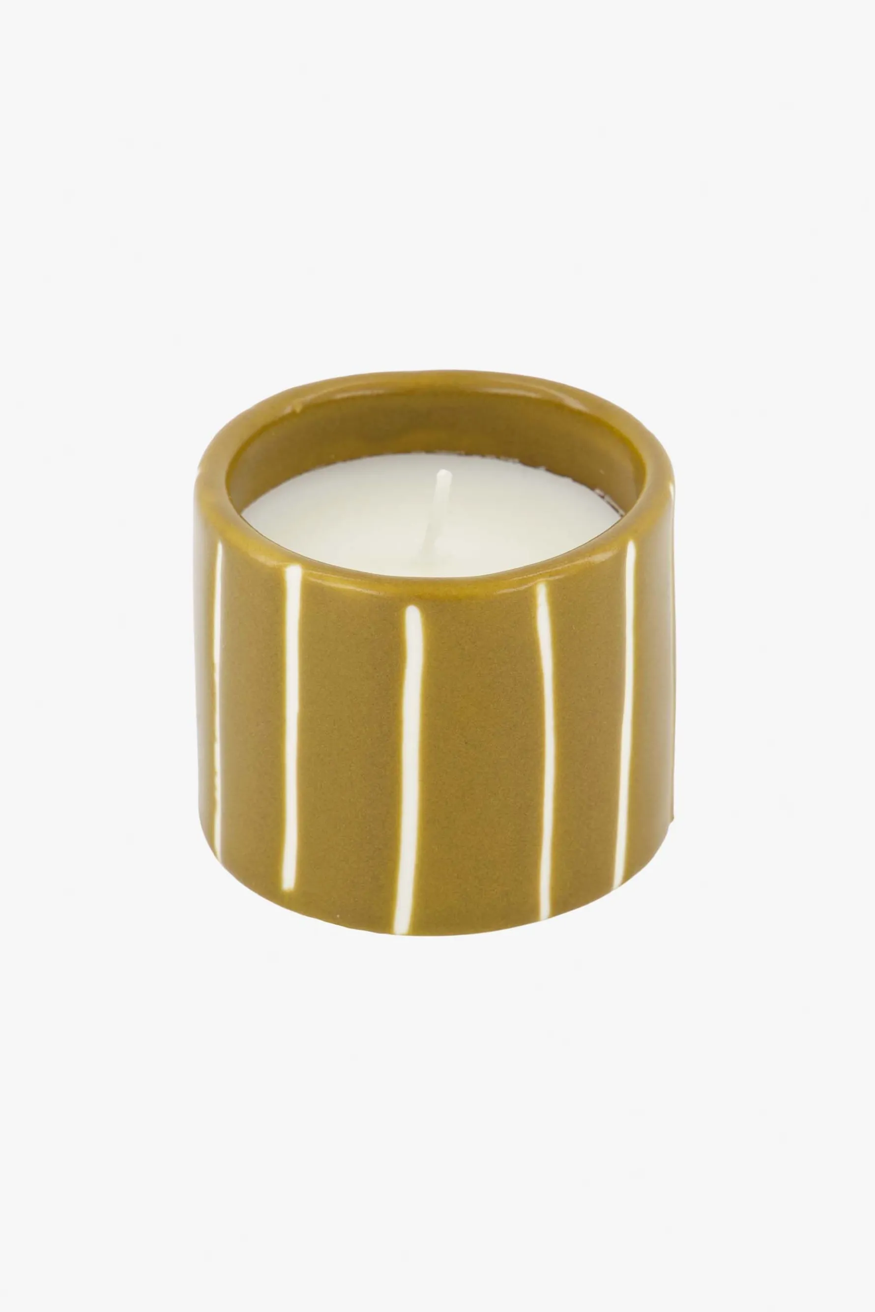 zusss keramieken geurkaarsje met houten deksel hartje oker