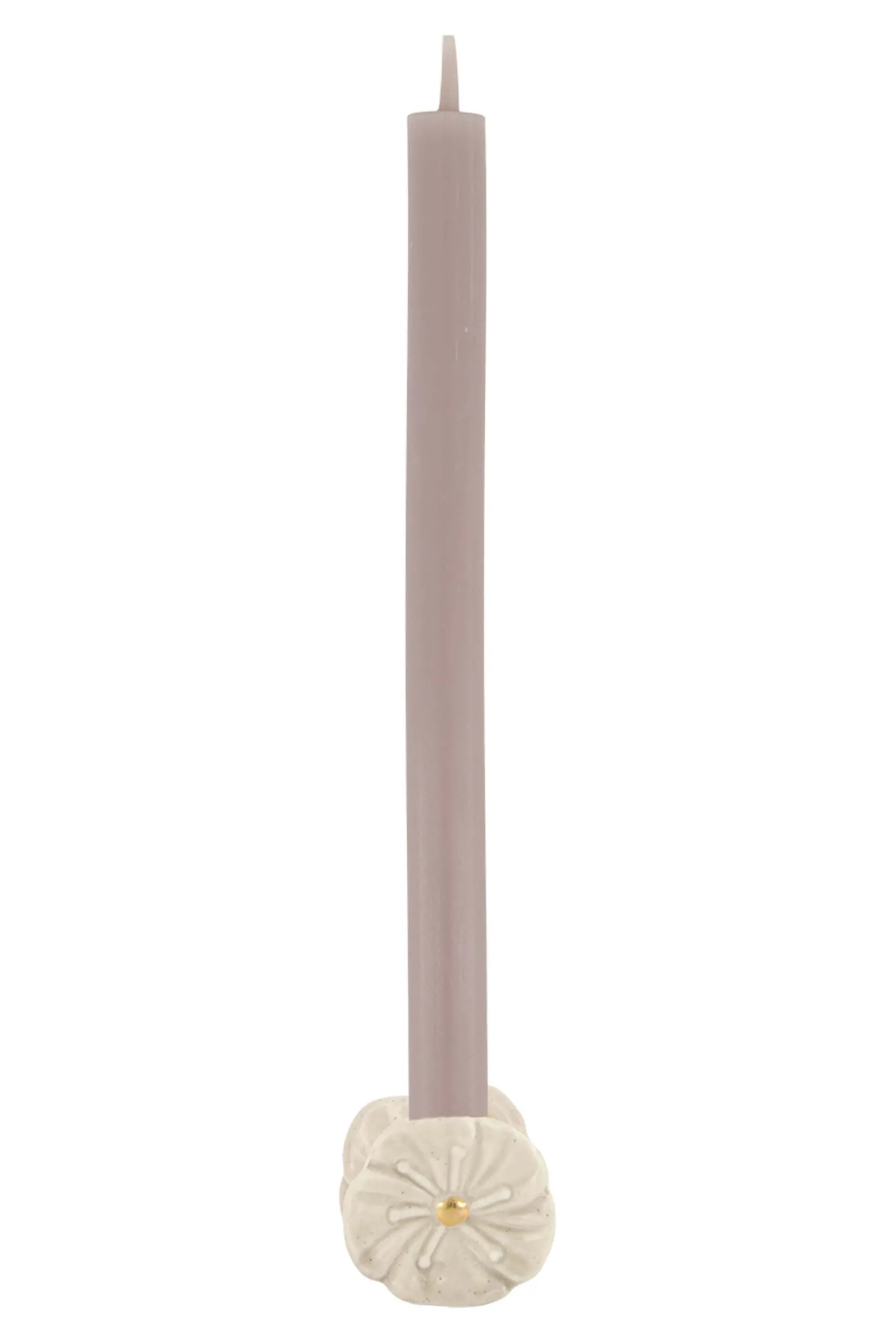 zusss keramieken kandelaartje bloem beige