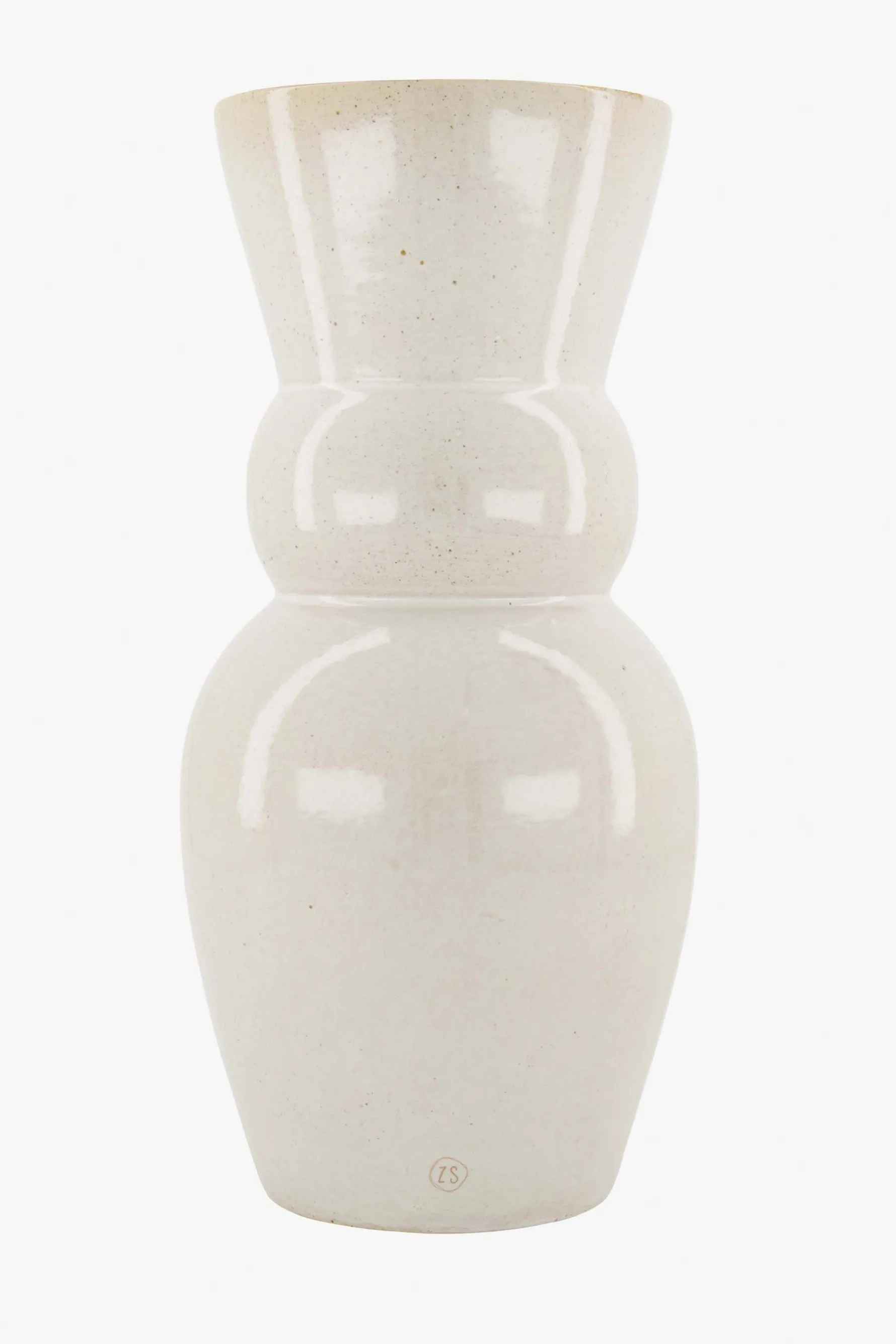 zusss keramieken vaas glazuur zand spikkels