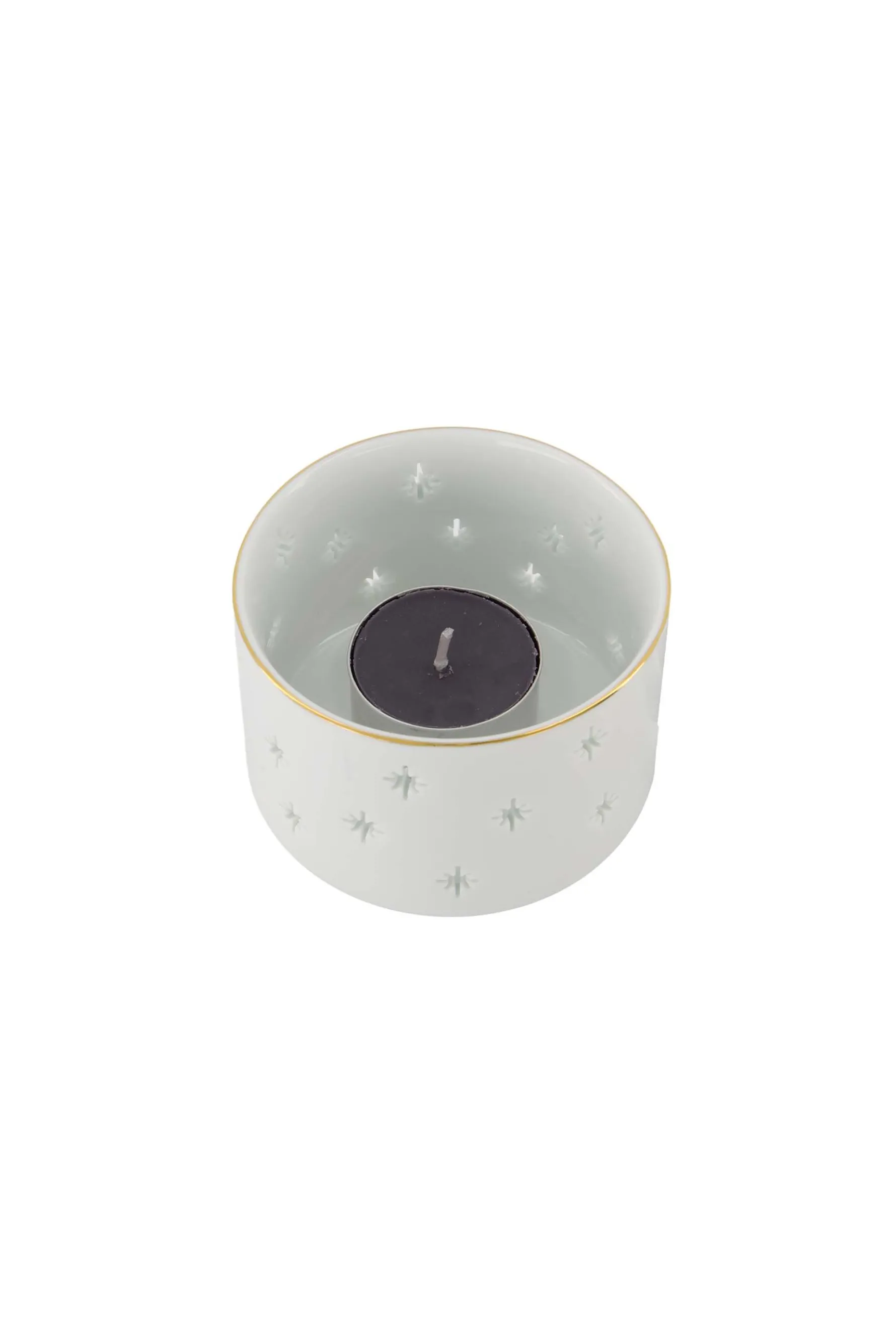 zusss keramieken waxinelichthouder sterretjes wit