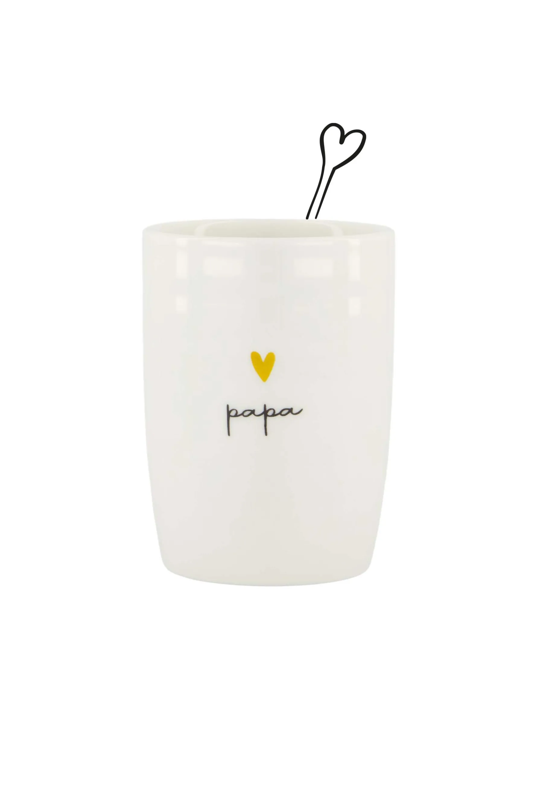 zusss koffiemok goud hartje papa wit