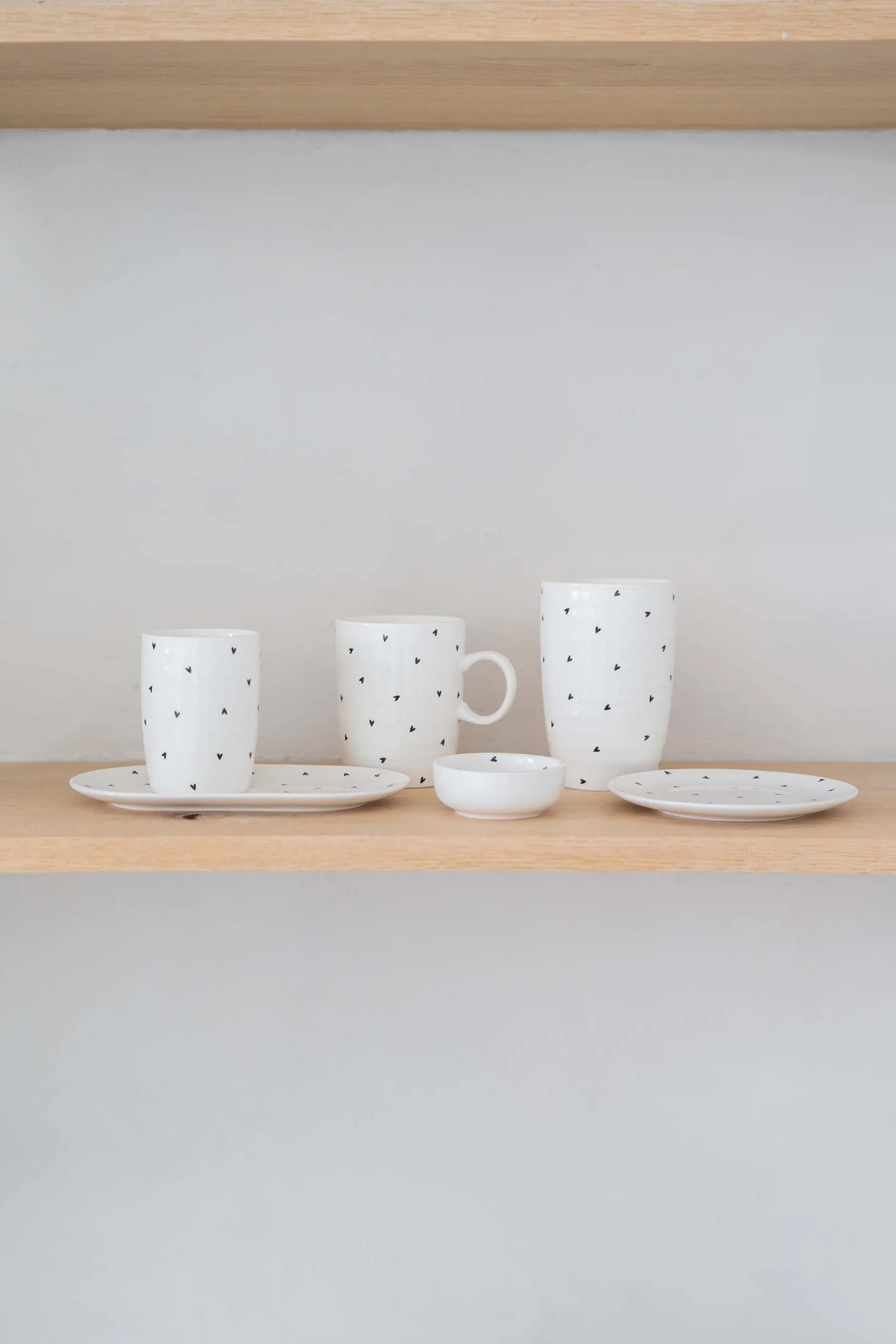 zusss koffiemok hartjes wit/antracietgrijs