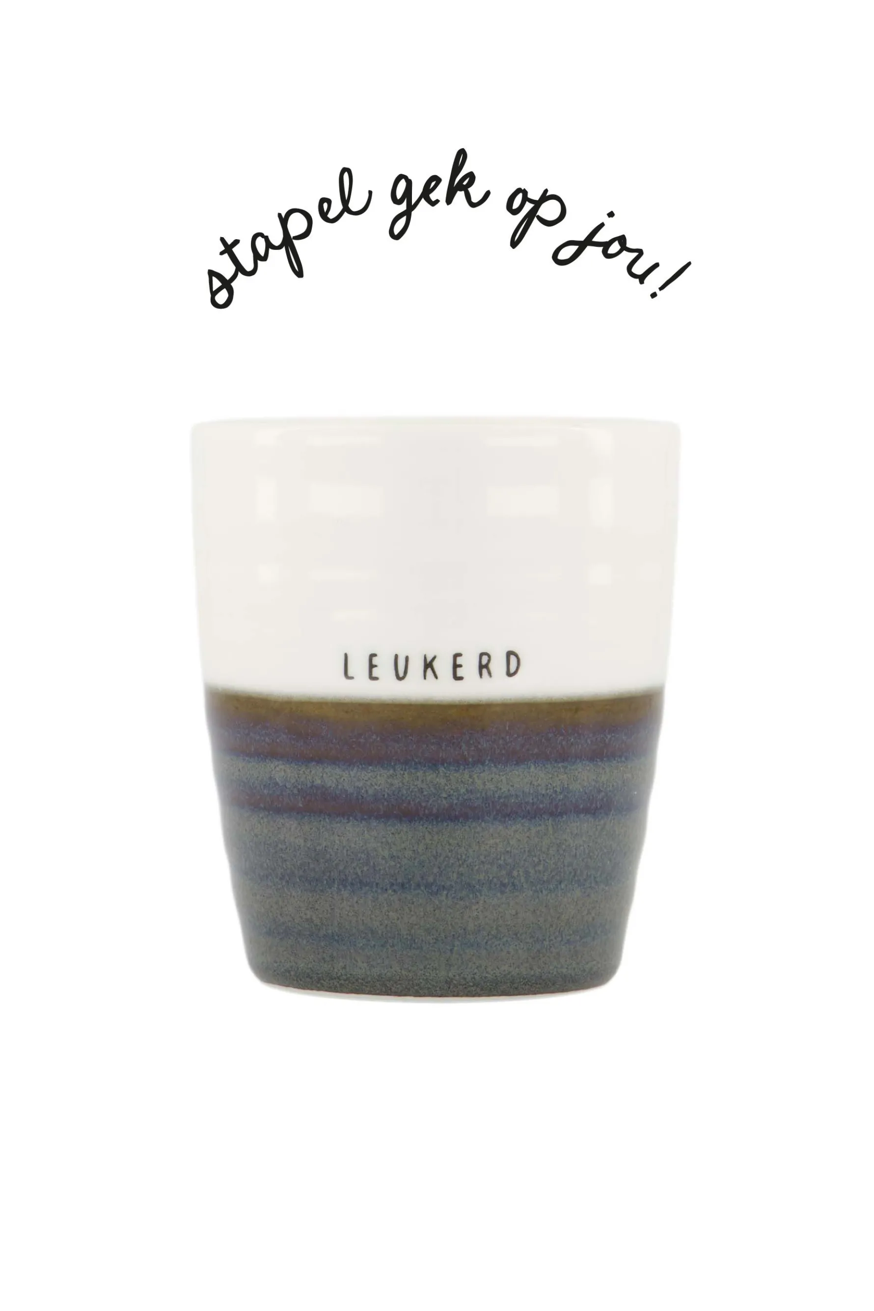 zusss koffiemok leukerd antracietgrijs/wit