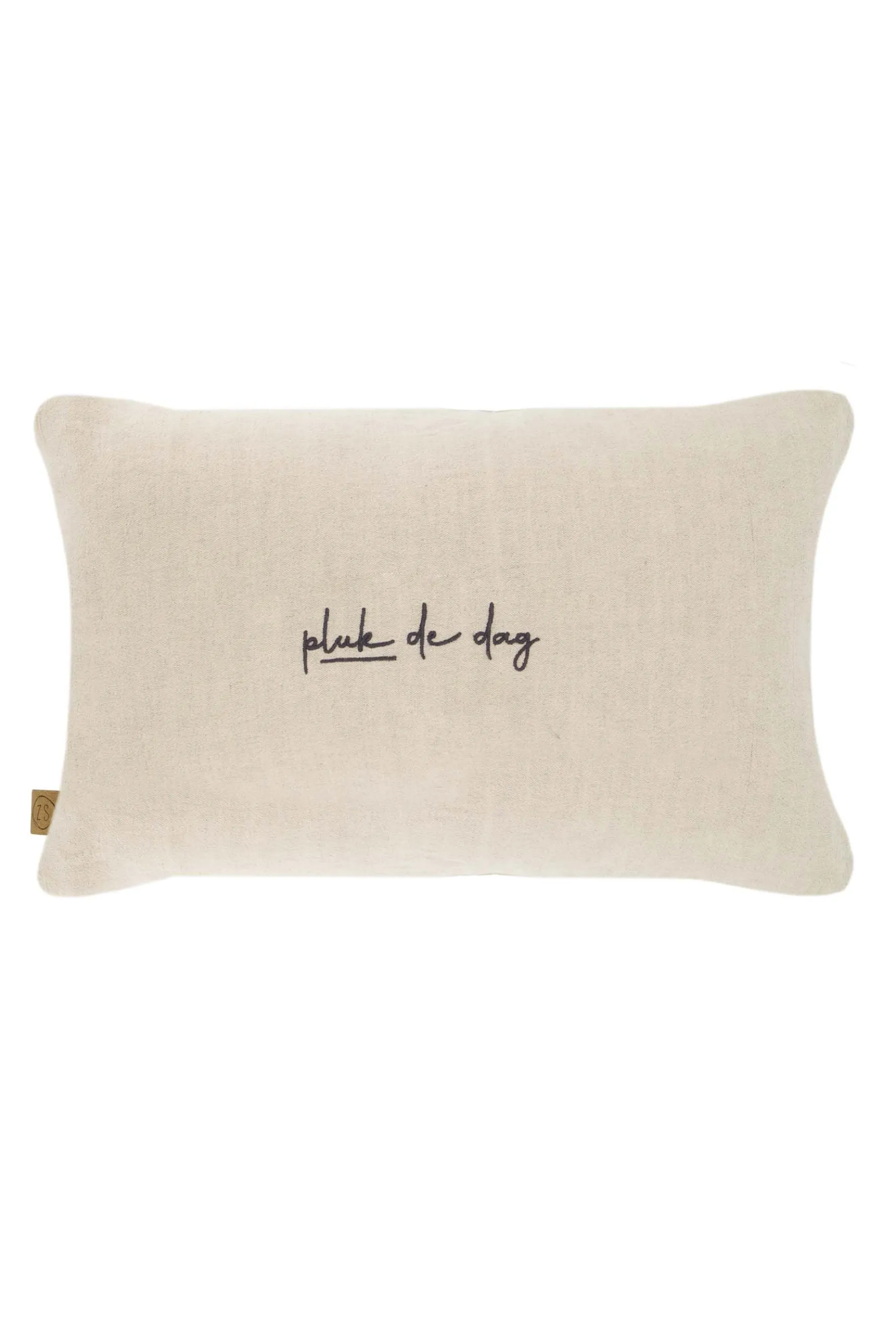 zusss kussen bloemen silhouet borduur 50x30 cm zand