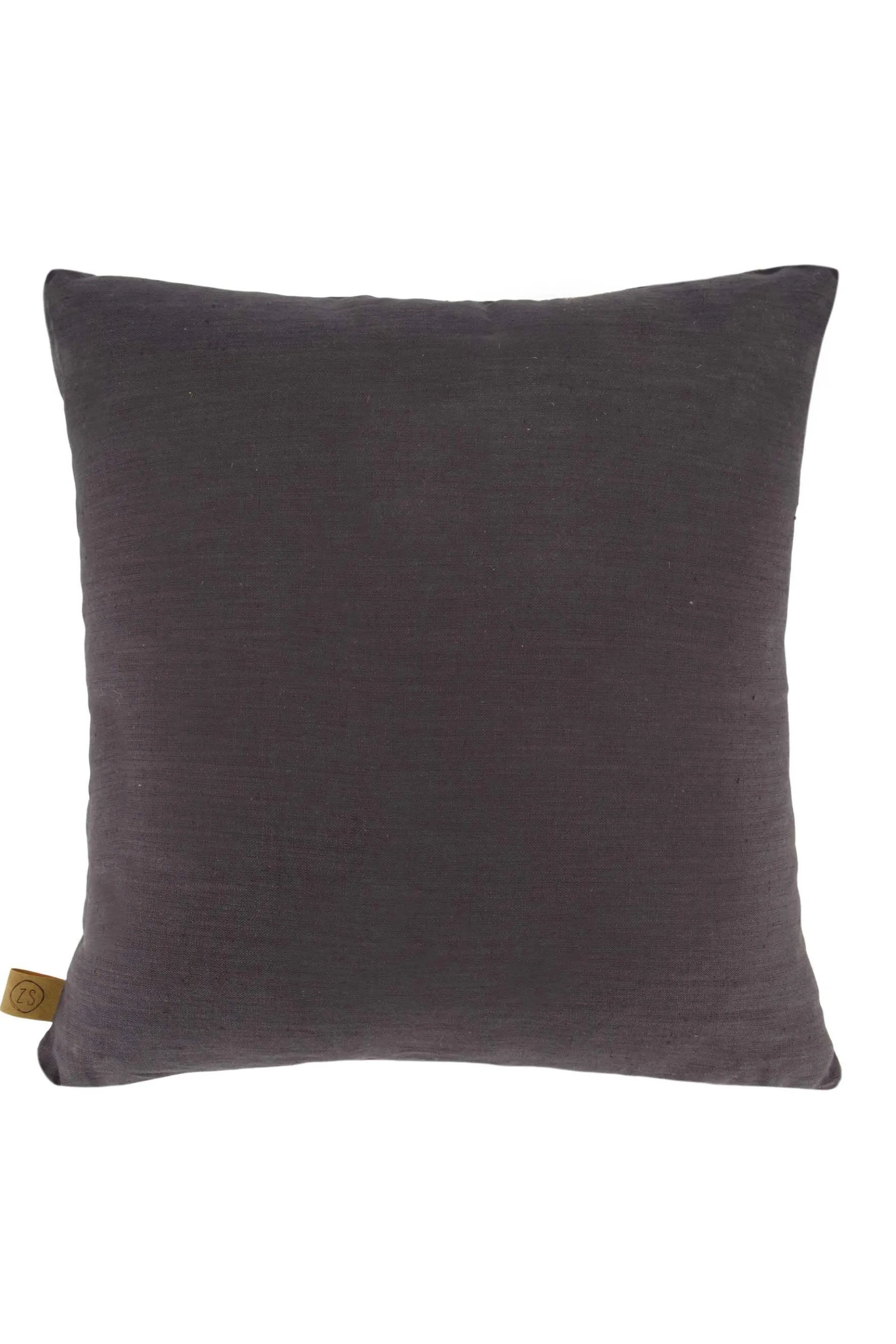 zusss kussen grafisch gewoven patroon 45x45cm antracietgrijs