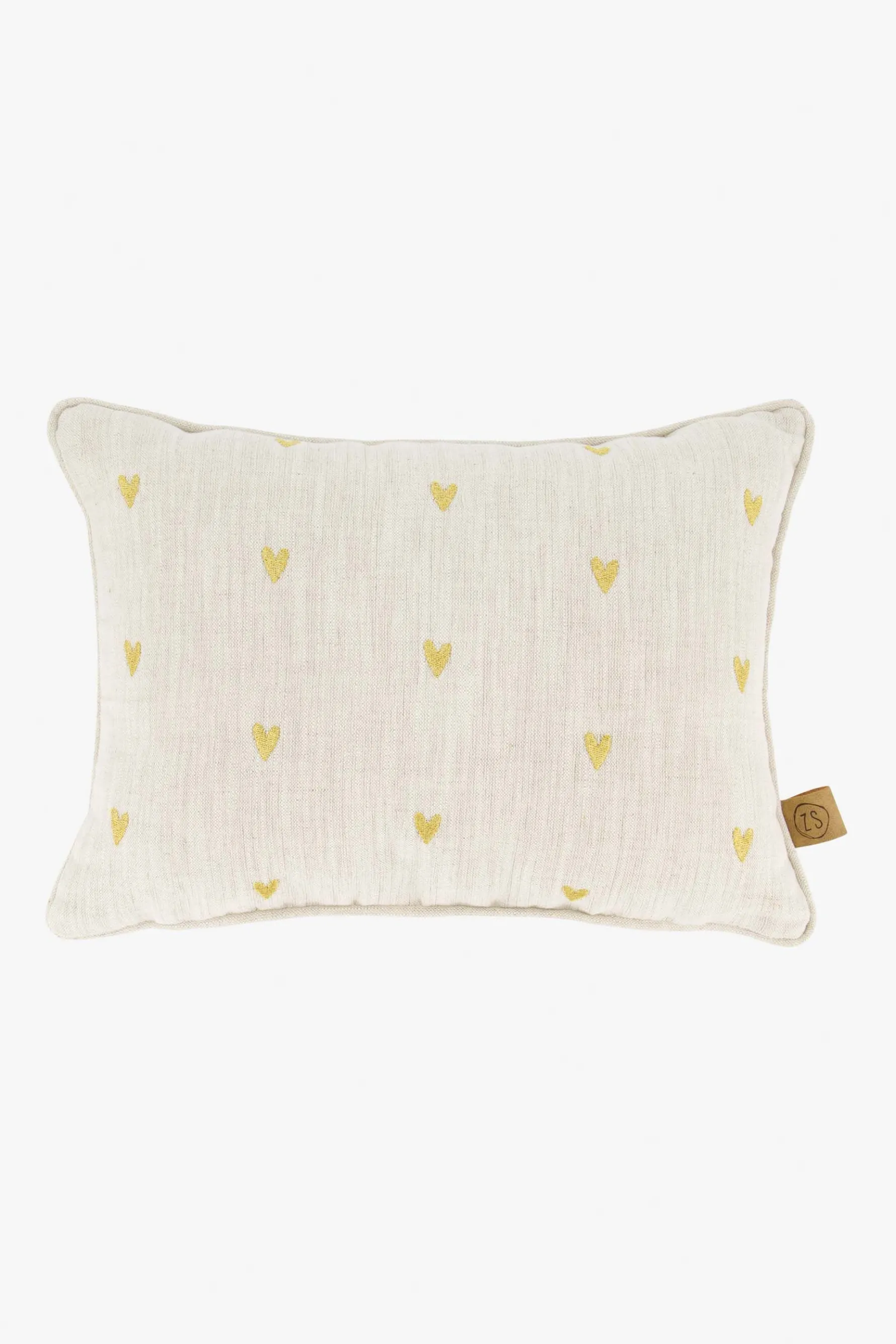 zusss kussen i like you en hartjes 35x25cm peper en zout/goud
