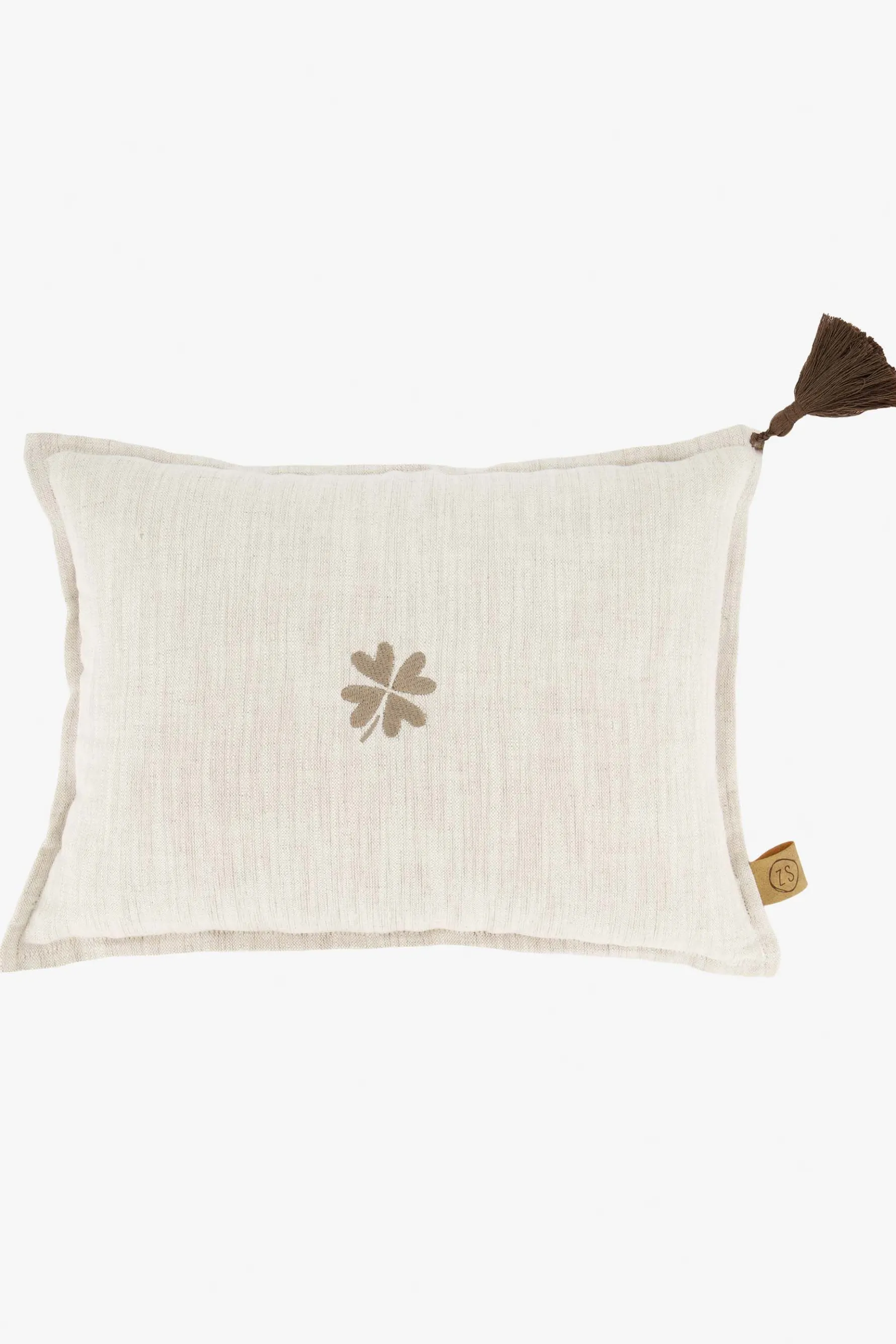 zusss kussen klavertje en strepen 35x25cm peper en zout/brique