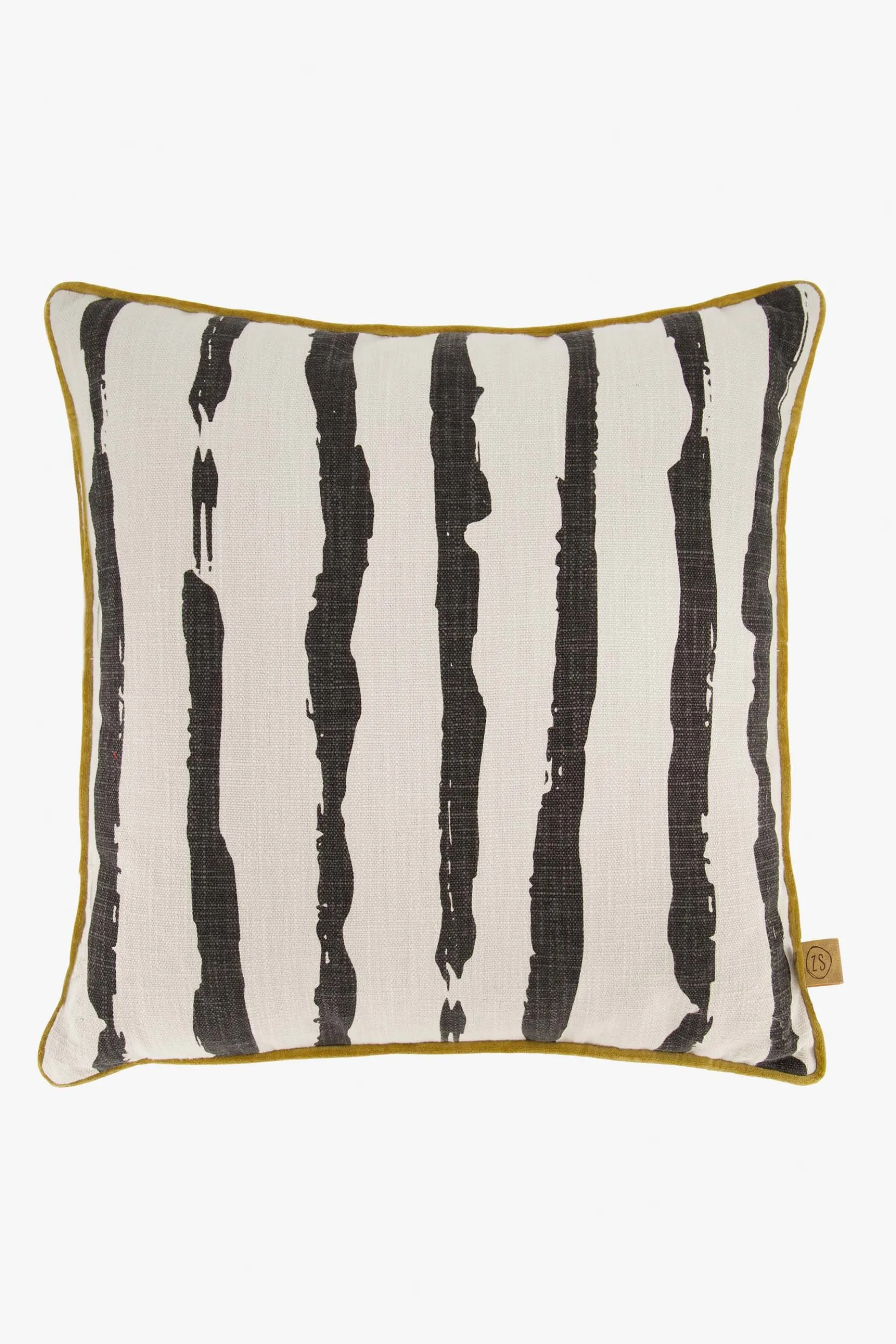 zusss kussen penseelstreken 45x45cm zand/antraciet