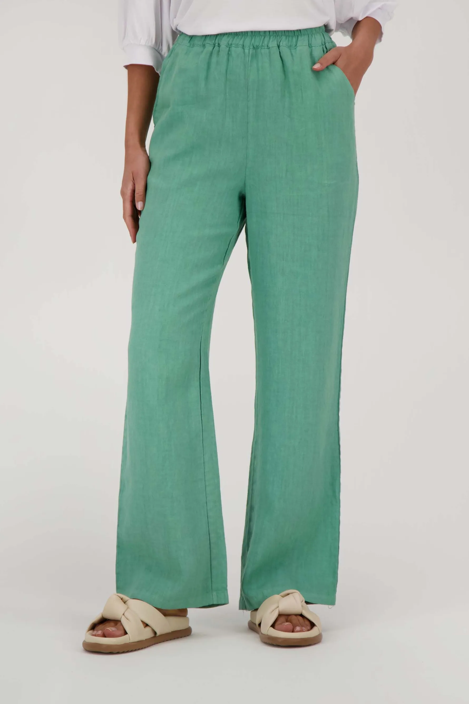 zusss linnen broek groen
