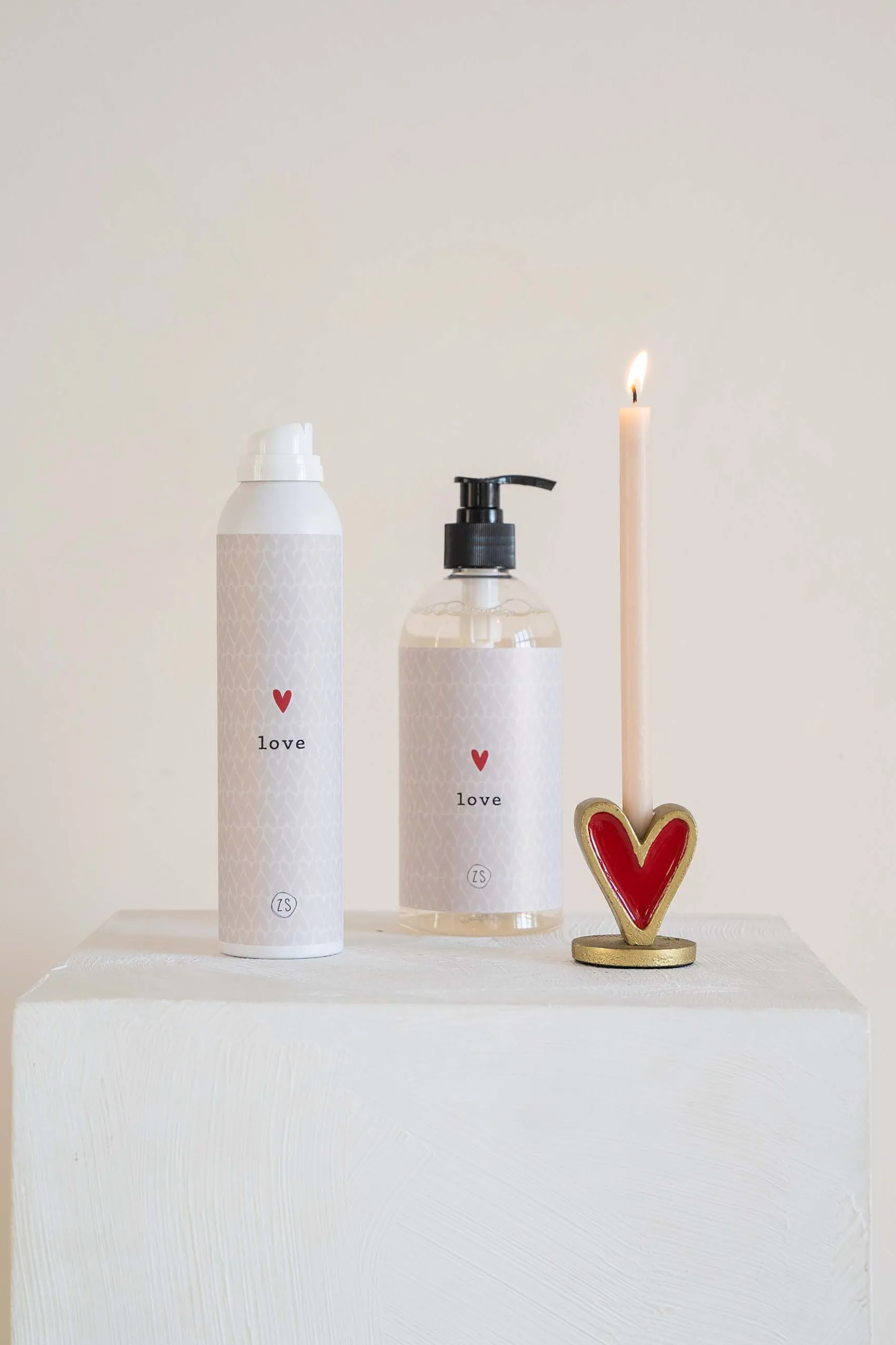 zusss metalen kandelaar hartje goud