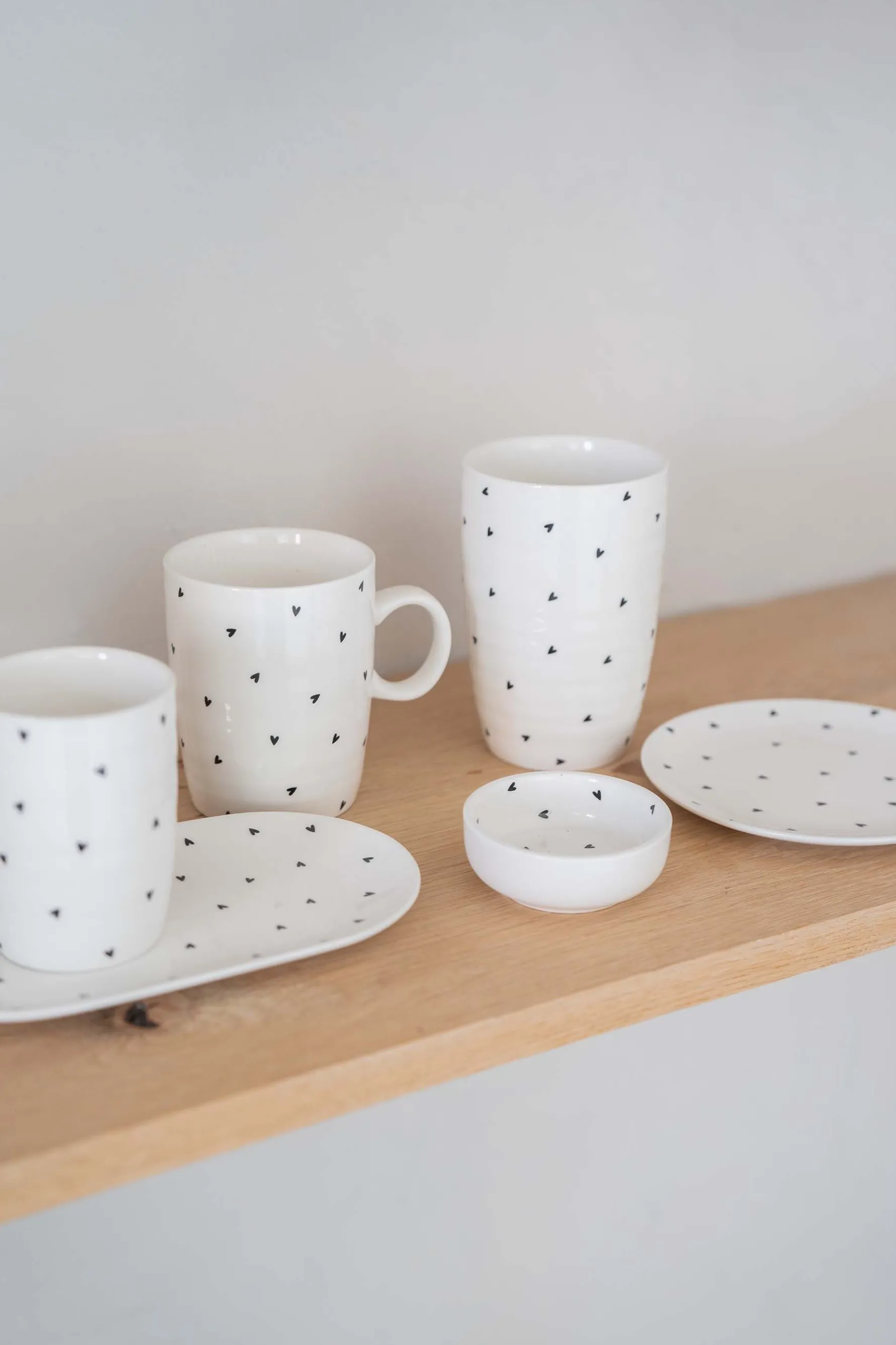 zusss mok L hartjes wit/antracietgrijs