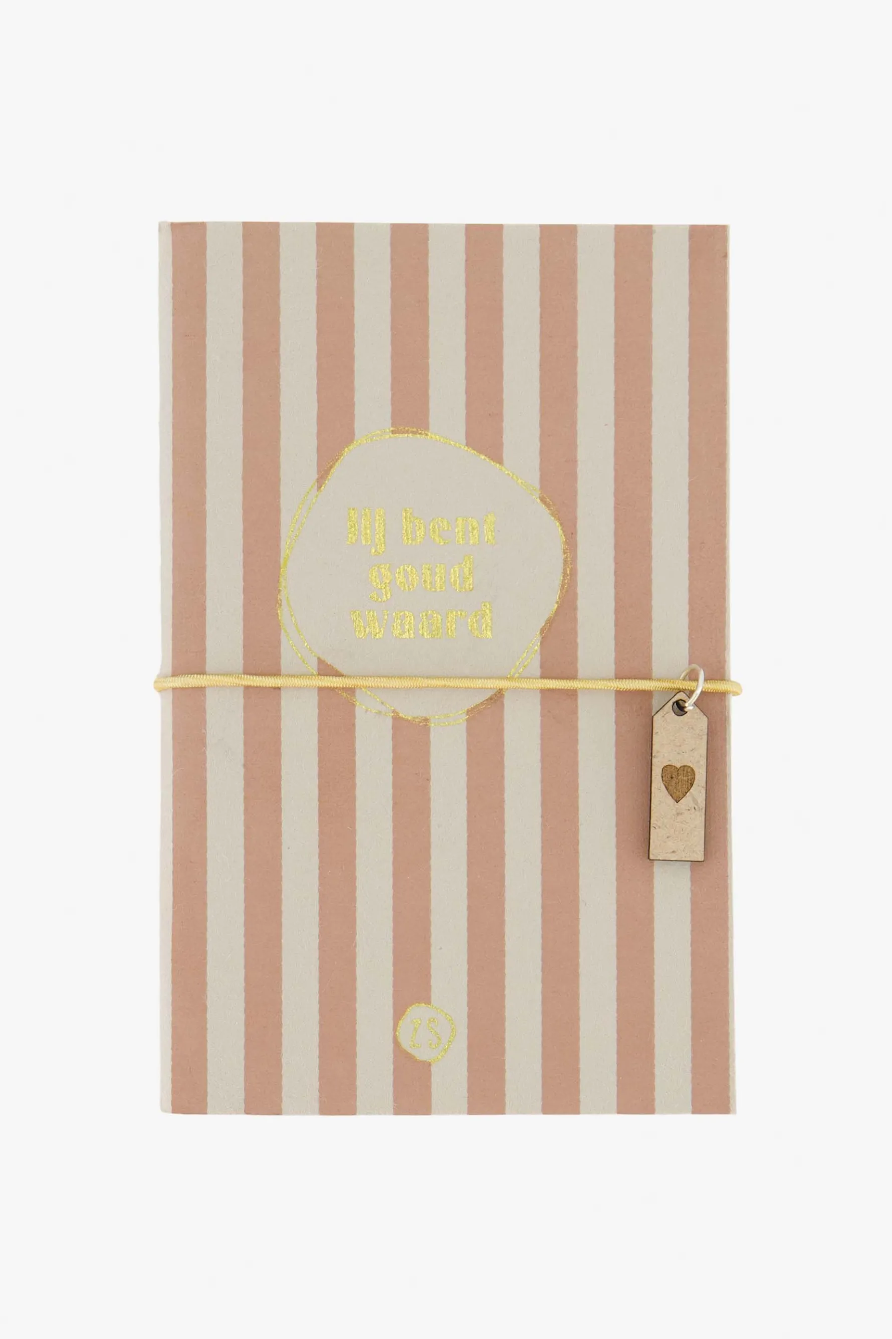 zusss notitieboekje jij bent goud waard terra roze/zand