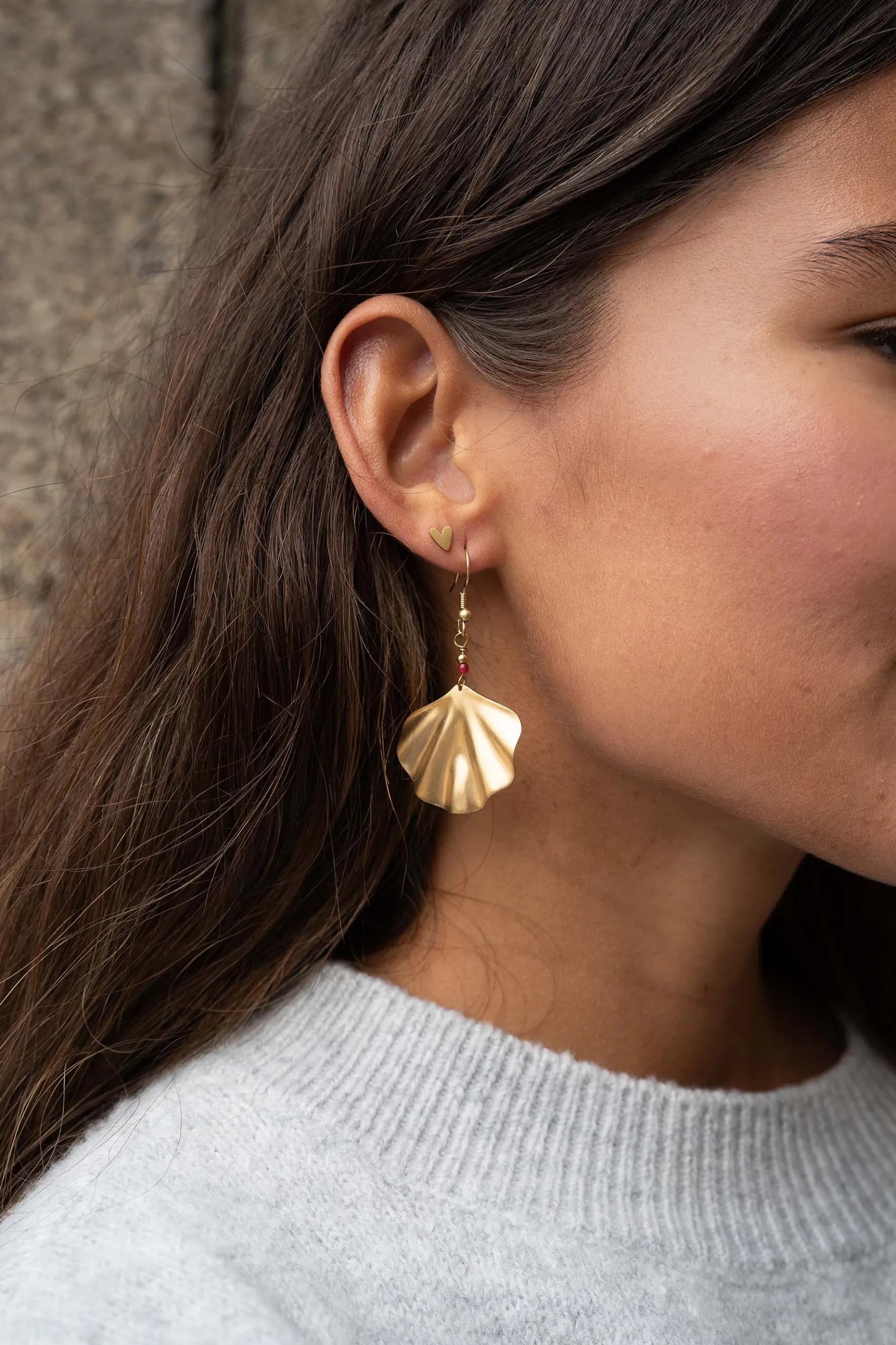 zusss oorhangers ginkgo blad goud